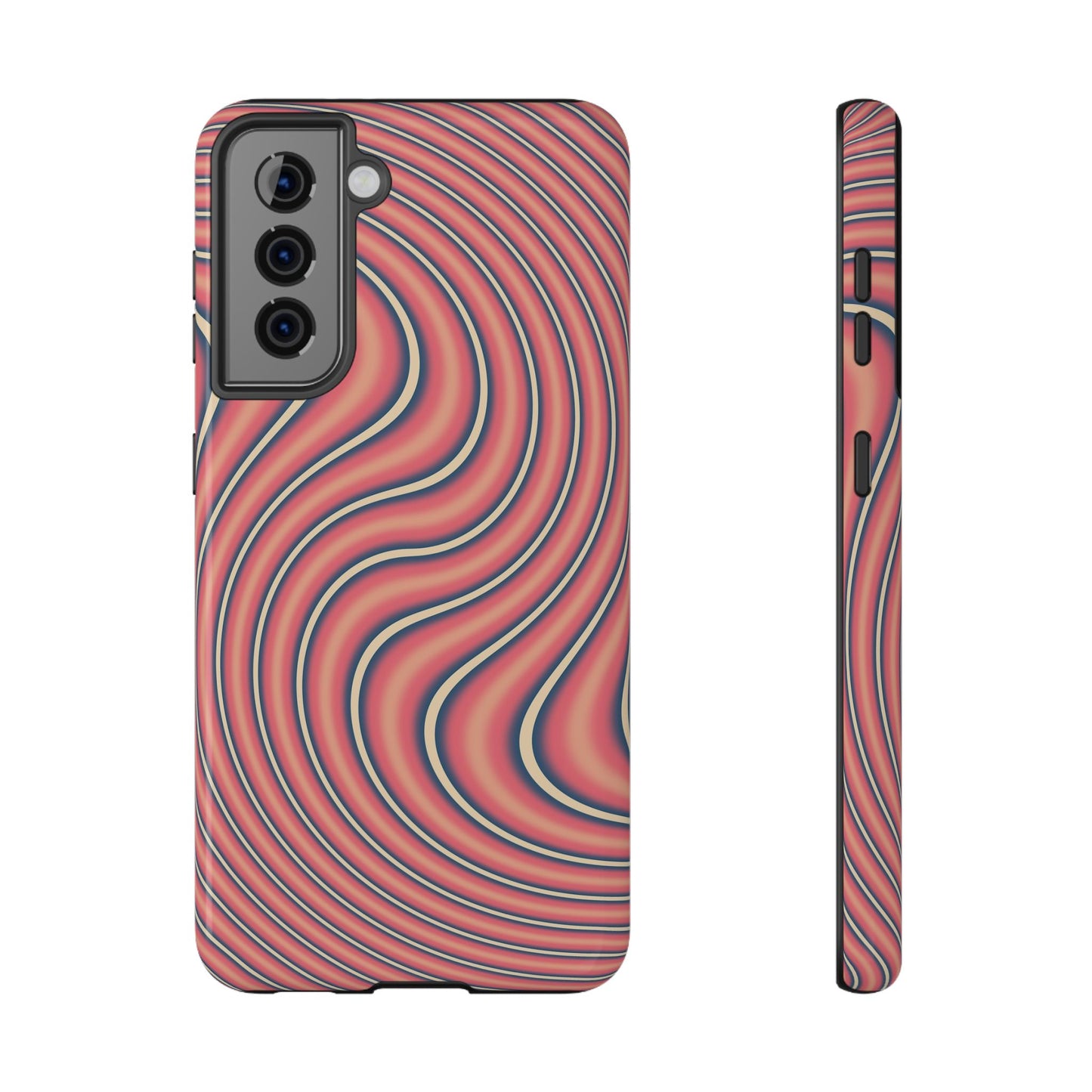 Hypnotic Wave Optical Illusion Phone Case – MagSafe Compatible for iPhone & Samsung Galaxy