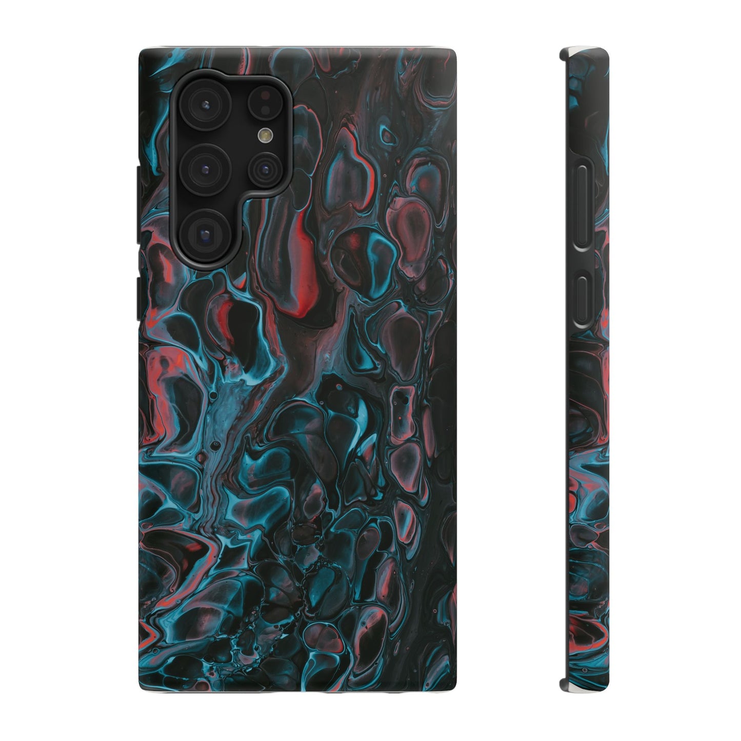 Dark Abyss Iridescent Texture Phone Case – MagSafe Compatible for iPhone & Samsung Galaxy