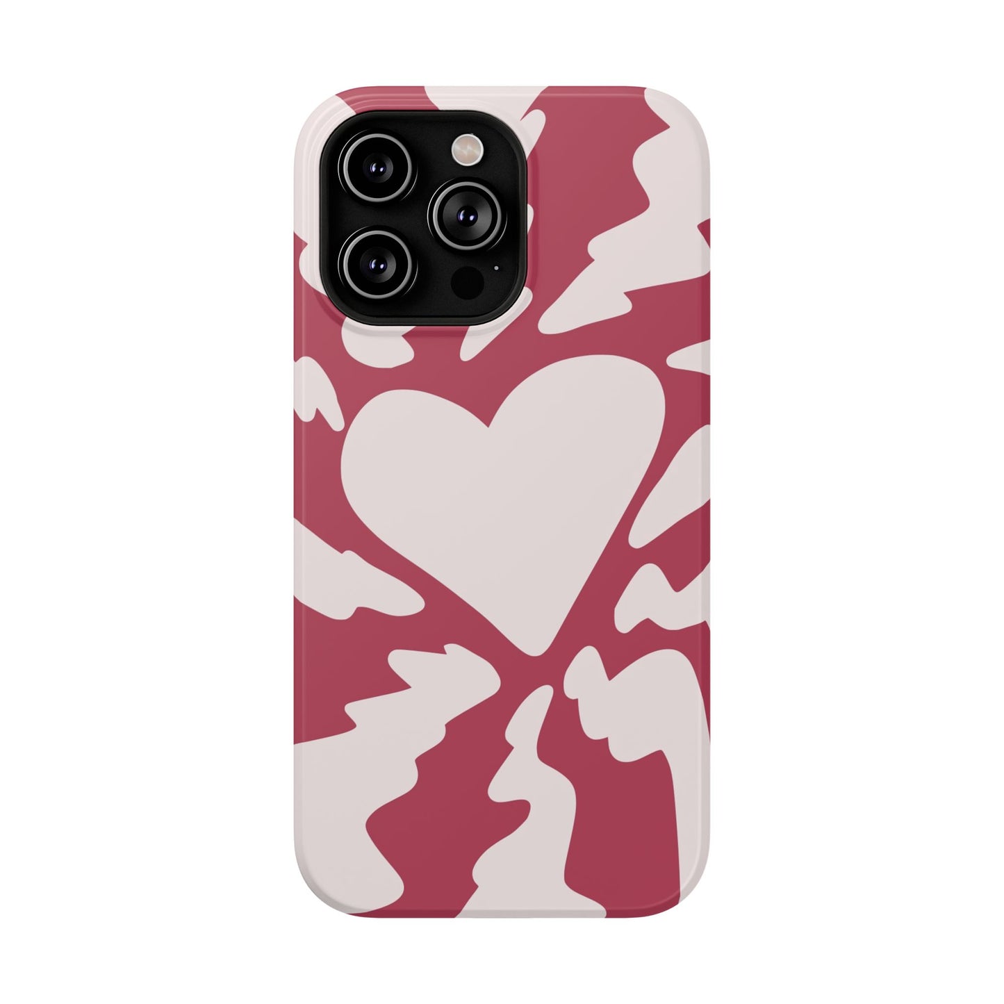 Bold Heartburst Abstract Phone Case – MagSafe Compatible for iPhone & Samsung Galaxy