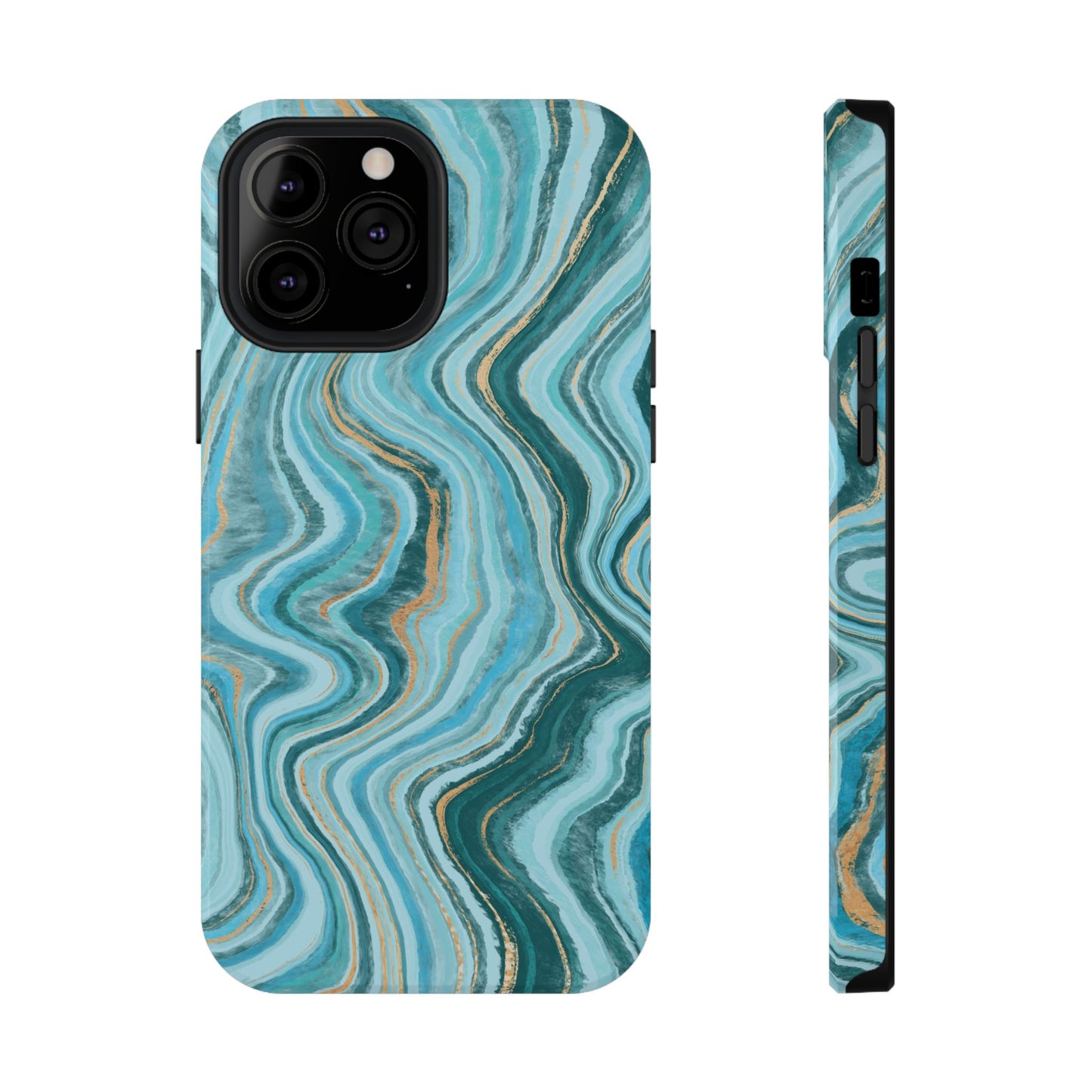 Ocean Agate Swirl Phone Case – MagSafe Compatible for iPhone & Samsung Galaxy