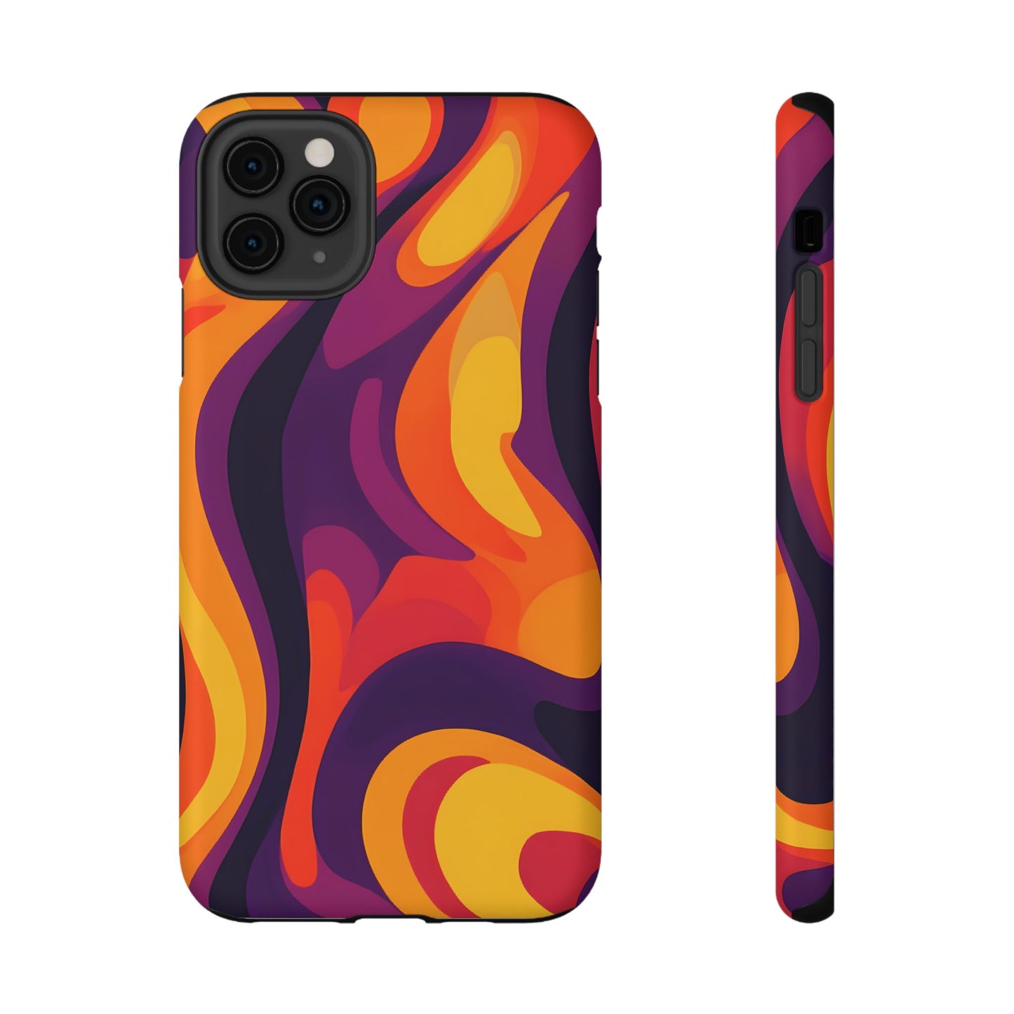 Fiery Abstract Swirls Phone Case – MagSafe Compatible for iPhone & Samsung Galaxy