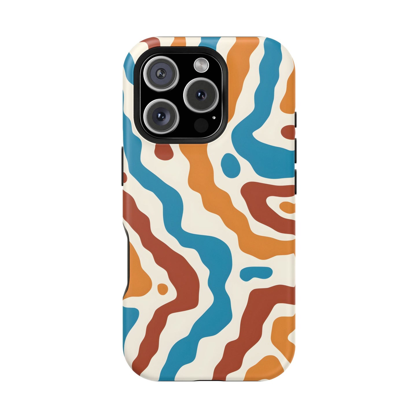 Abstract Retro Wave Phone Case – MagSafe Compatible for iPhone & Samsung Galaxy