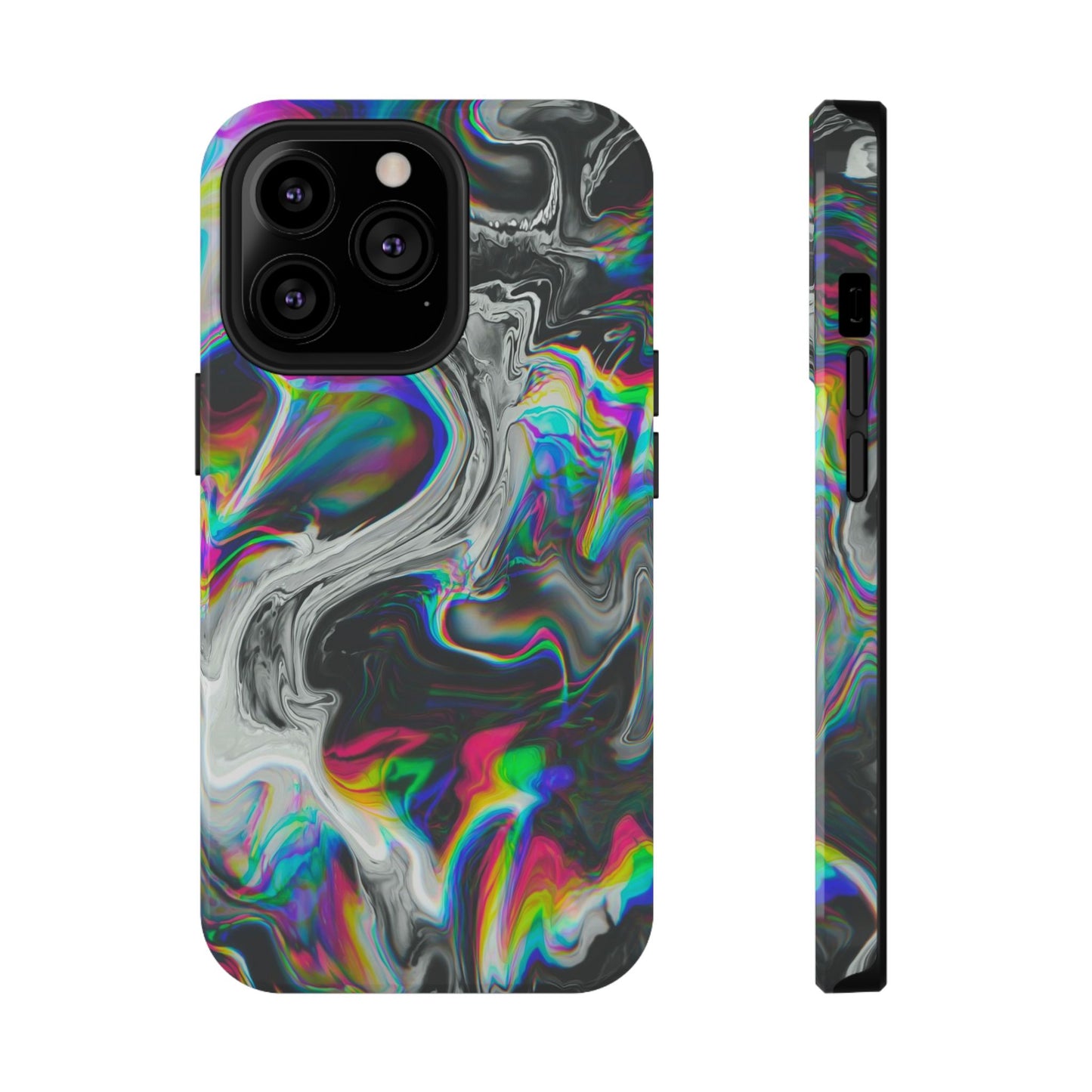 Holographic Swirl Phone Case – MagSafe Compatible for iPhone & Samsung Galaxy