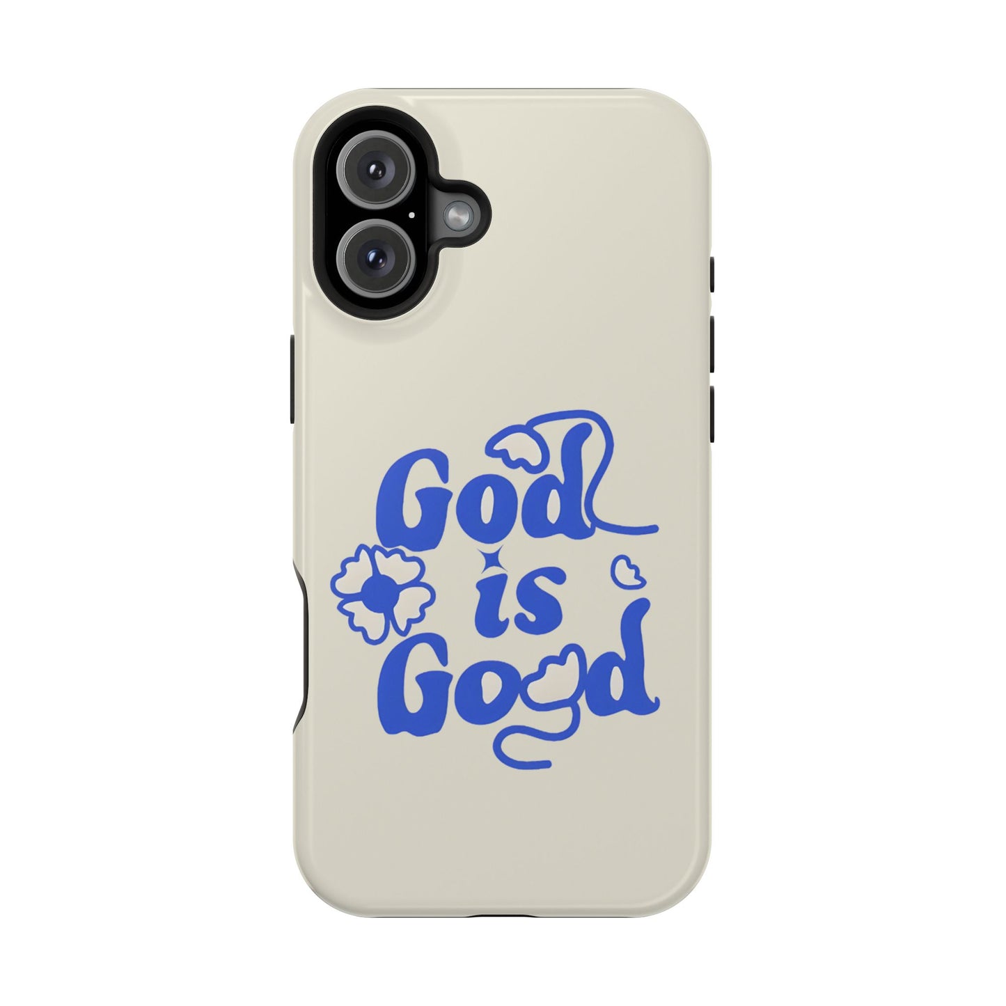 Floral Faith "God Is Good" Phone Case – MagSafe Compatible for iPhone & Samsung Galaxy