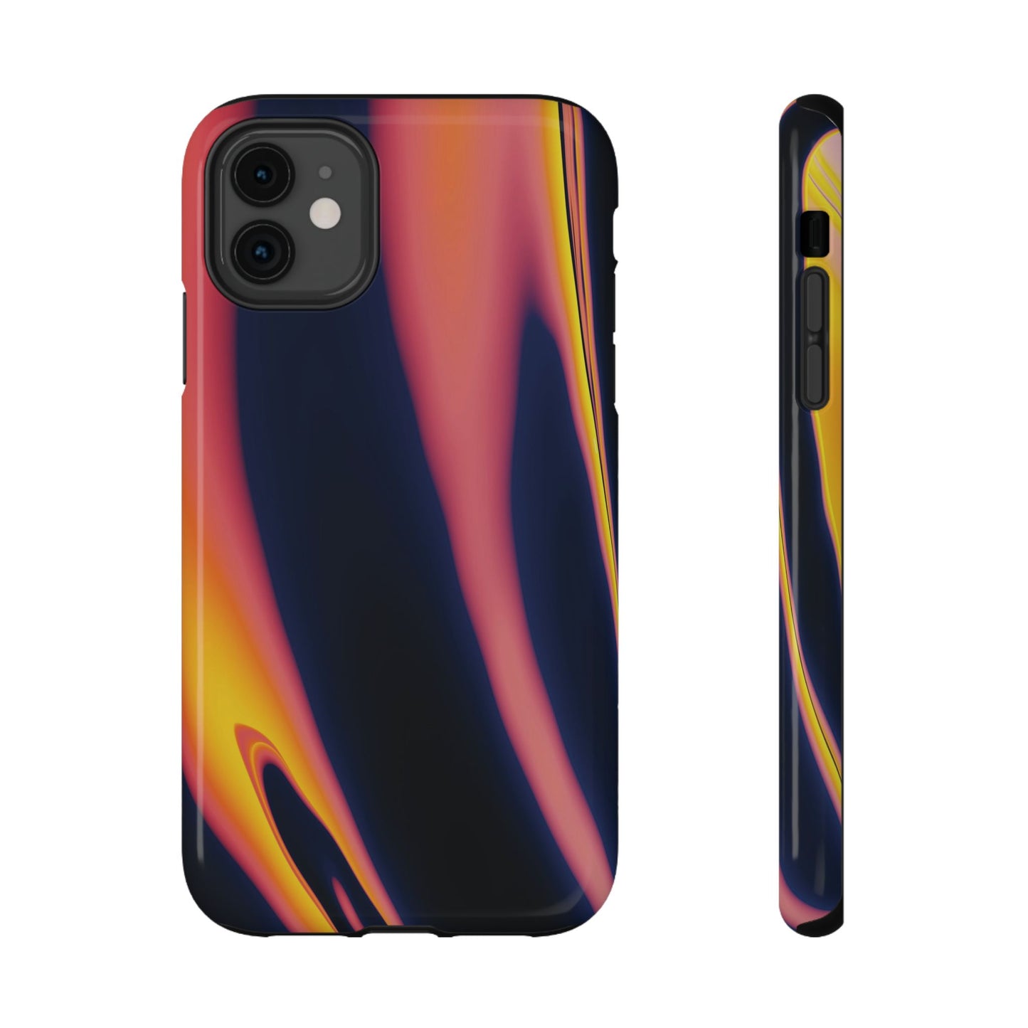 Neon Sunset Flame Phone Case – MagSafe Compatible for iPhone & Samsung Galaxy