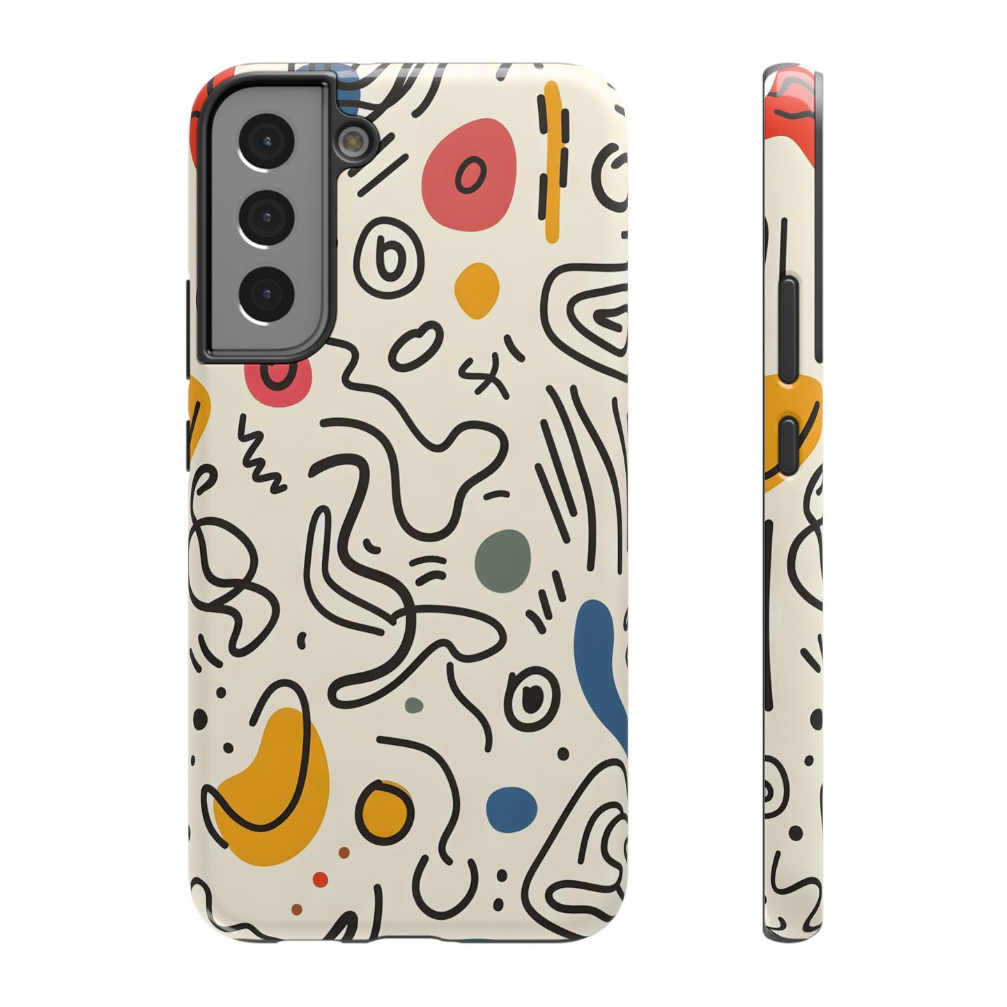 Abstract Doodle Art Phone Case – MagSafe Compatible for iPhone & Samsung Galaxy