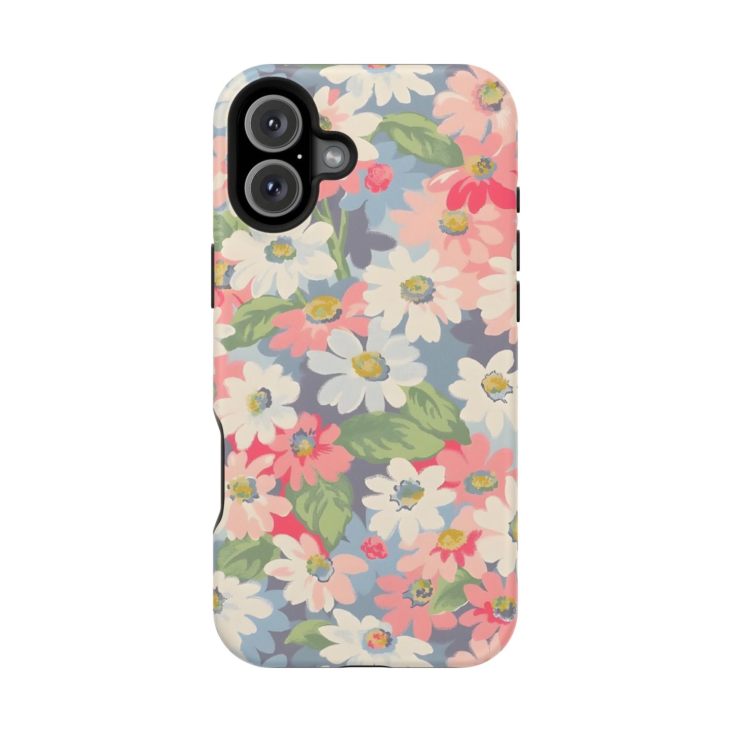 Vintage Floral Daisy Phone Case – MagSafe Compatible for iPhone & Samsung Galaxy