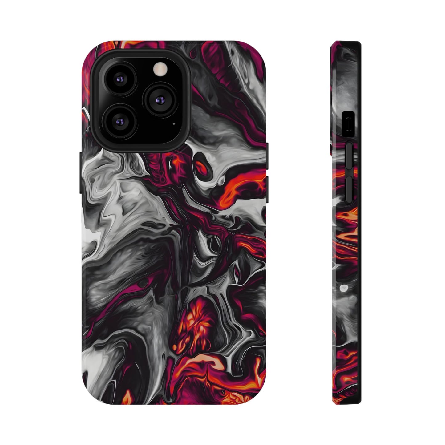 Dark Marble Swirl Phone Case – MagSafe Compatible for iPhone & Samsung Galaxy