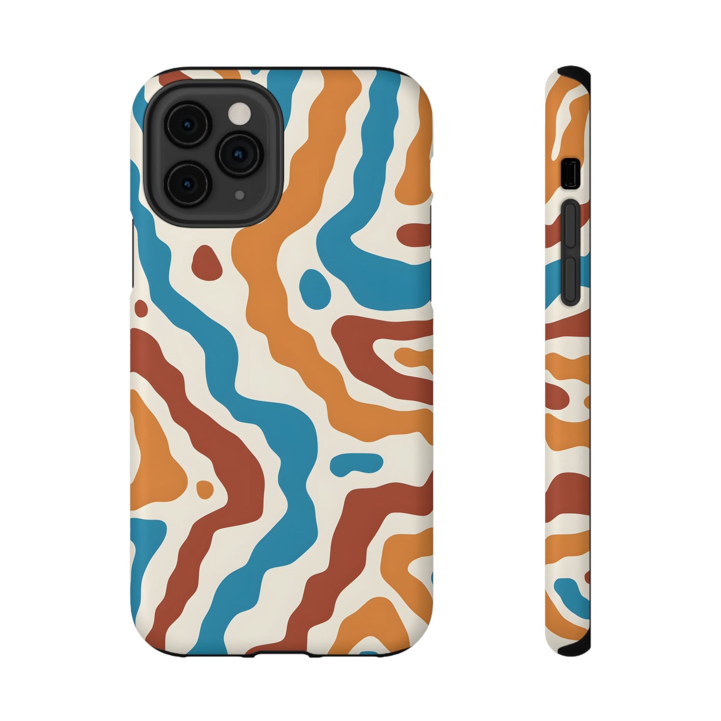 Abstract Retro Wave Phone Case – MagSafe Compatible for iPhone & Samsung Galaxy