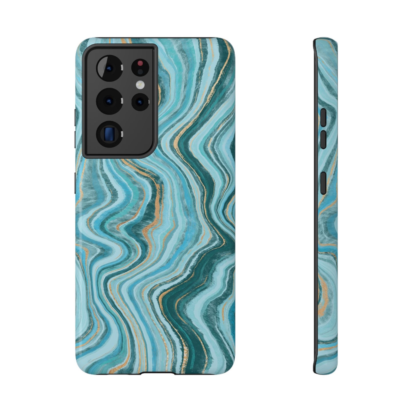 Ocean Agate Swirl Phone Case – MagSafe Compatible for iPhone & Samsung Galaxy