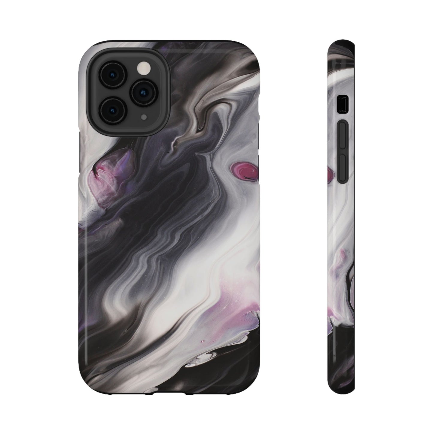 Galaxy Smoke Noir Marble Phone Case – MagSafe Compatible for iPhone & Samsung Galaxy