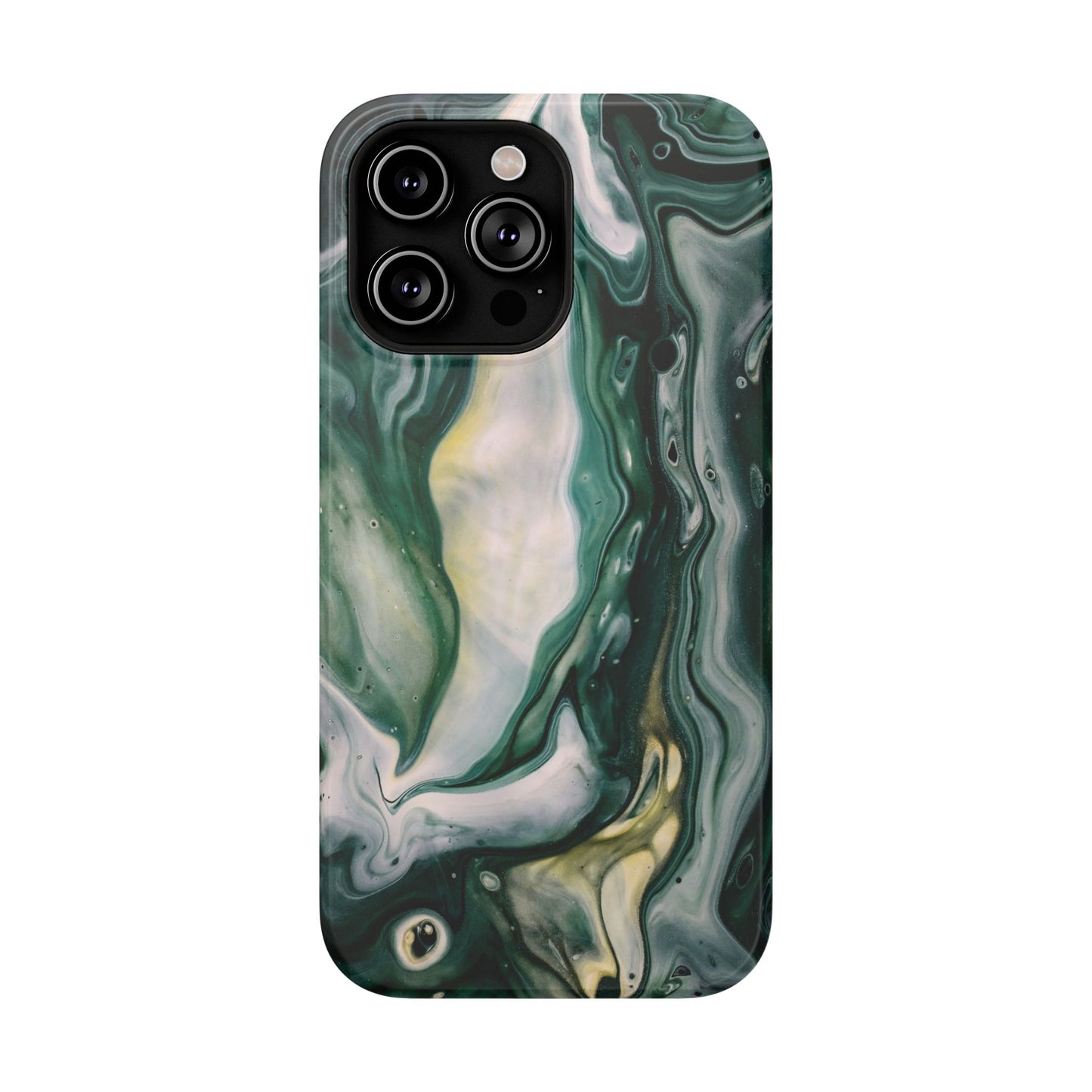 Mystic Forest Marble Swirl Phone Case – MagSafe Compatible for iPhone & Samsung Galaxy