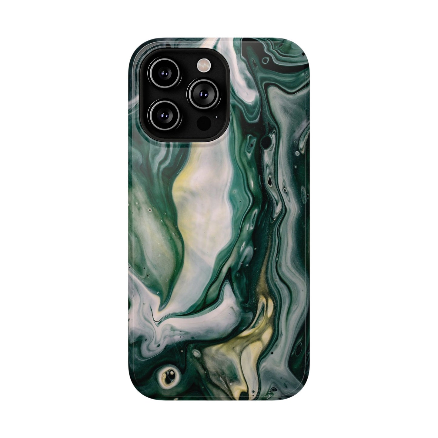 Mystic Forest Marble Swirl Phone Case – MagSafe Compatible for iPhone & Samsung Galaxy