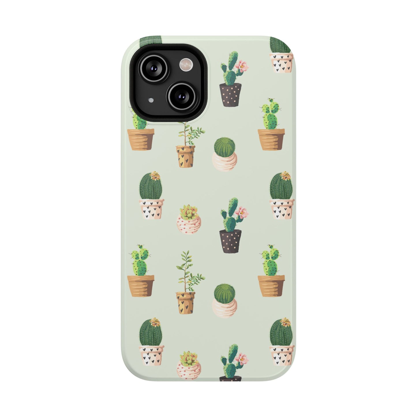 Desert Bloom Cactus Phone Case – Cute Succulent Print, MagSafe Compatible for iPhone & Samsung Galaxy