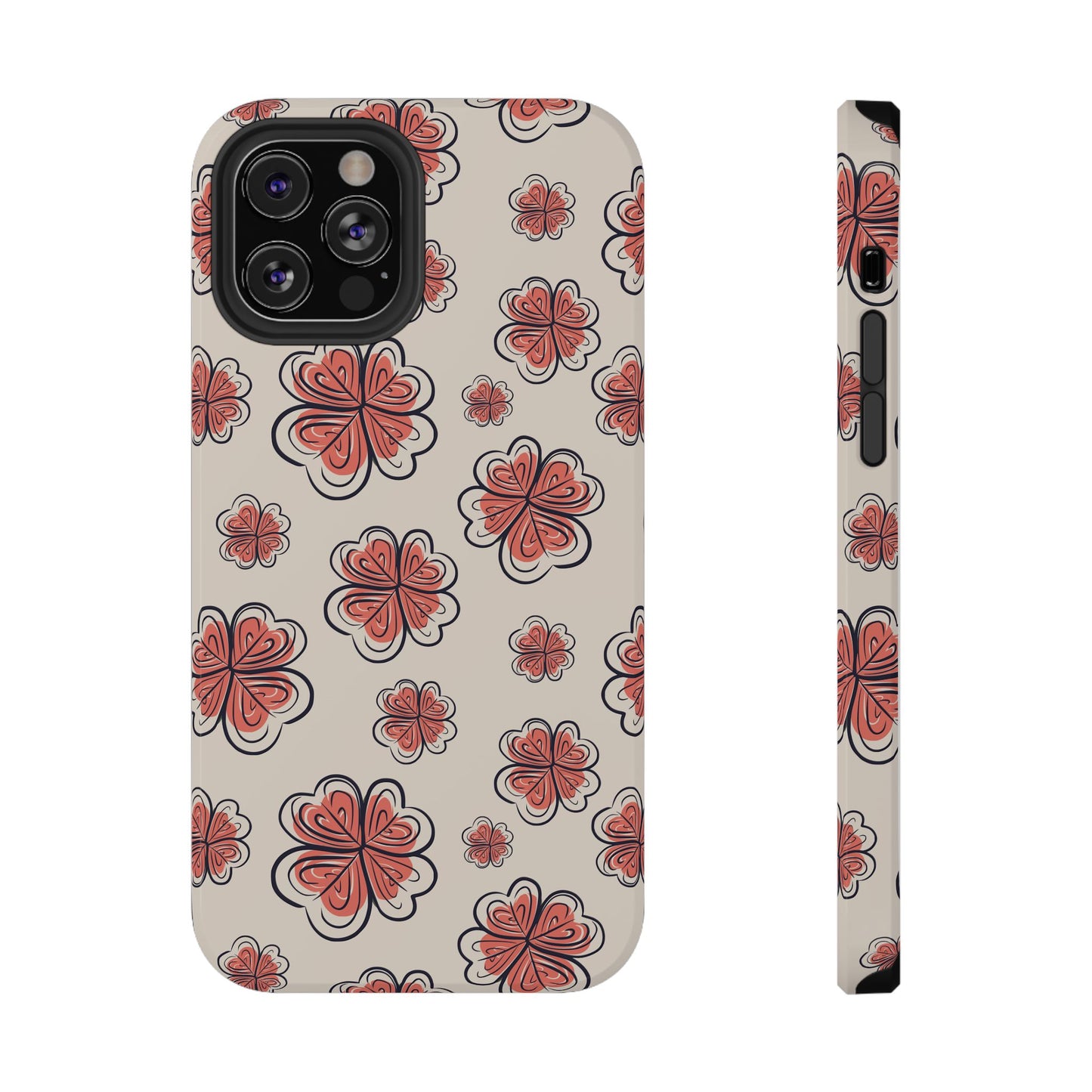 Whimsical Clover Bloom Phone Case – MagSafe Compatible for iPhone & Samsung Galaxy