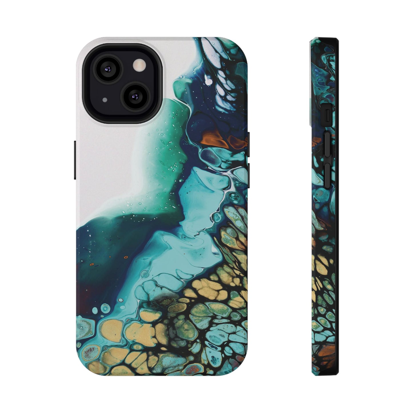 Ocean Reef Abstract Flow Phone Case – MagSafe Compatible for iPhone & Samsung Galaxy