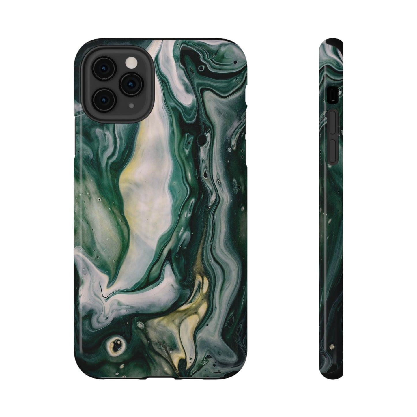 Mystic Forest Marble Swirl Phone Case – MagSafe Compatible for iPhone & Samsung Galaxy