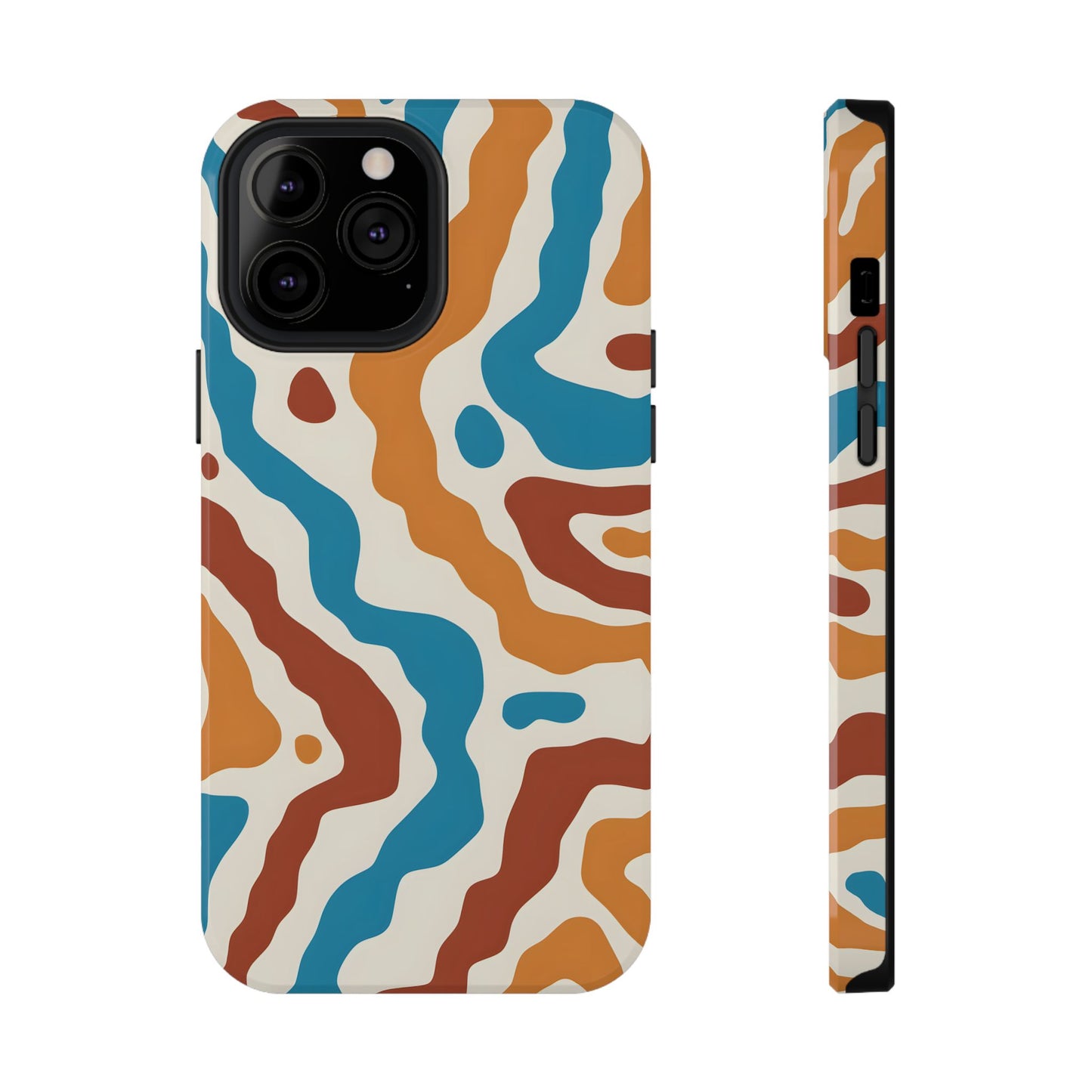 Abstract Retro Wave Phone Case – MagSafe Compatible for iPhone & Samsung Galaxy