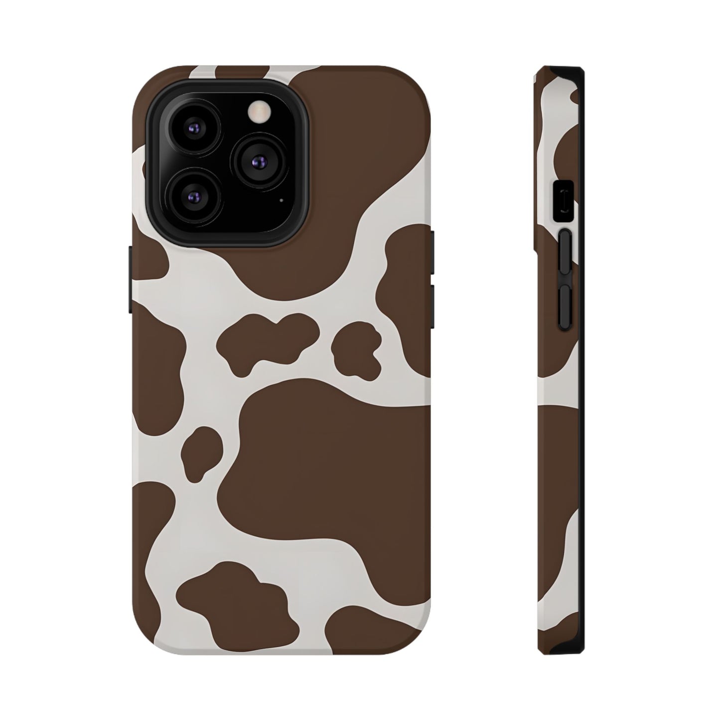Brown Cow Print Phone Case – MagSafe Compatible for iPhone & Samsung Galaxy