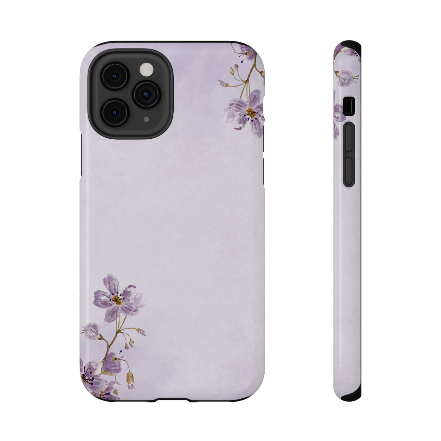 Lavender Blossom Minimal Floral Phone Case – MagSafe Compatible for iPhone & Samsung Galaxy