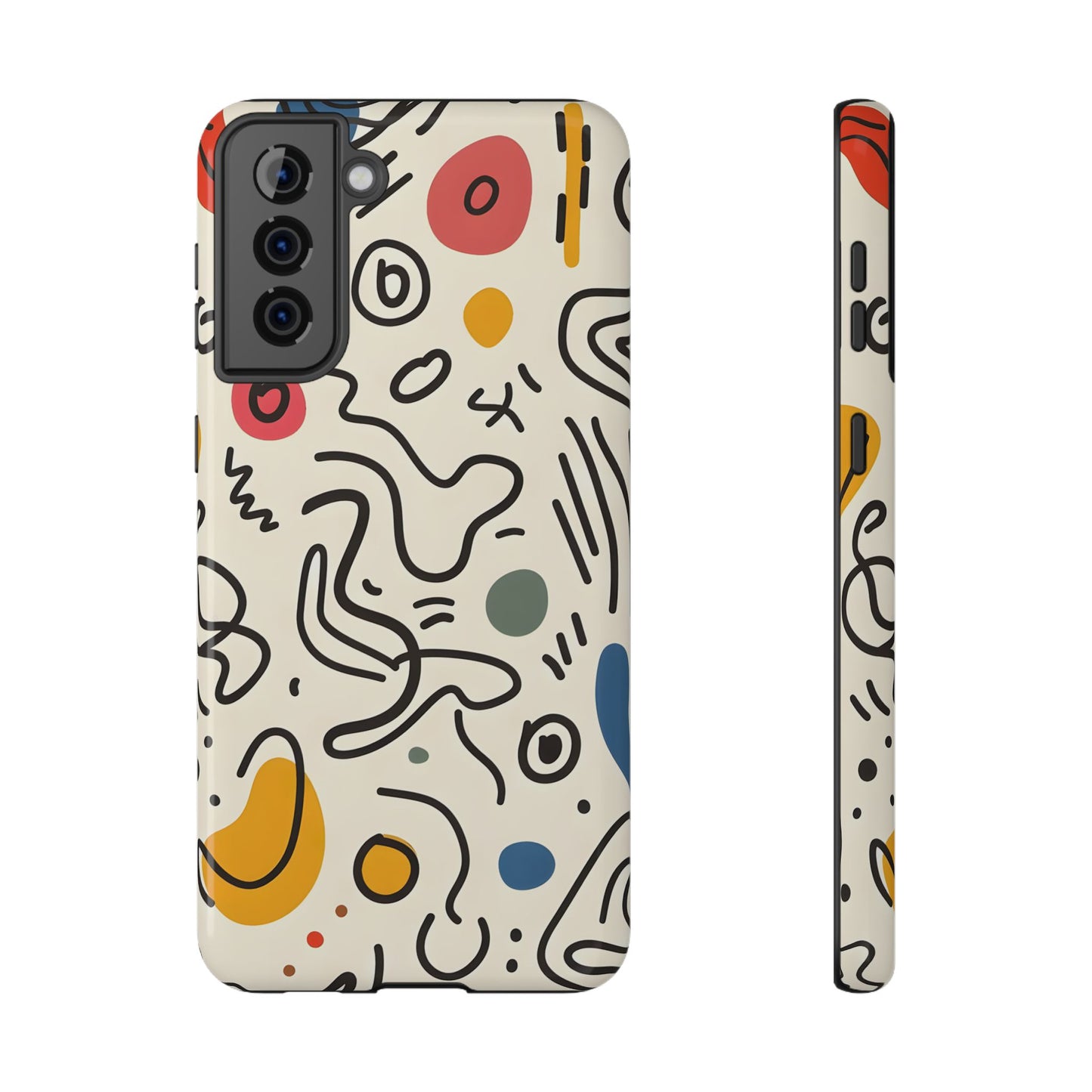 Abstract Doodle Art Phone Case – MagSafe Compatible for iPhone & Samsung Galaxy