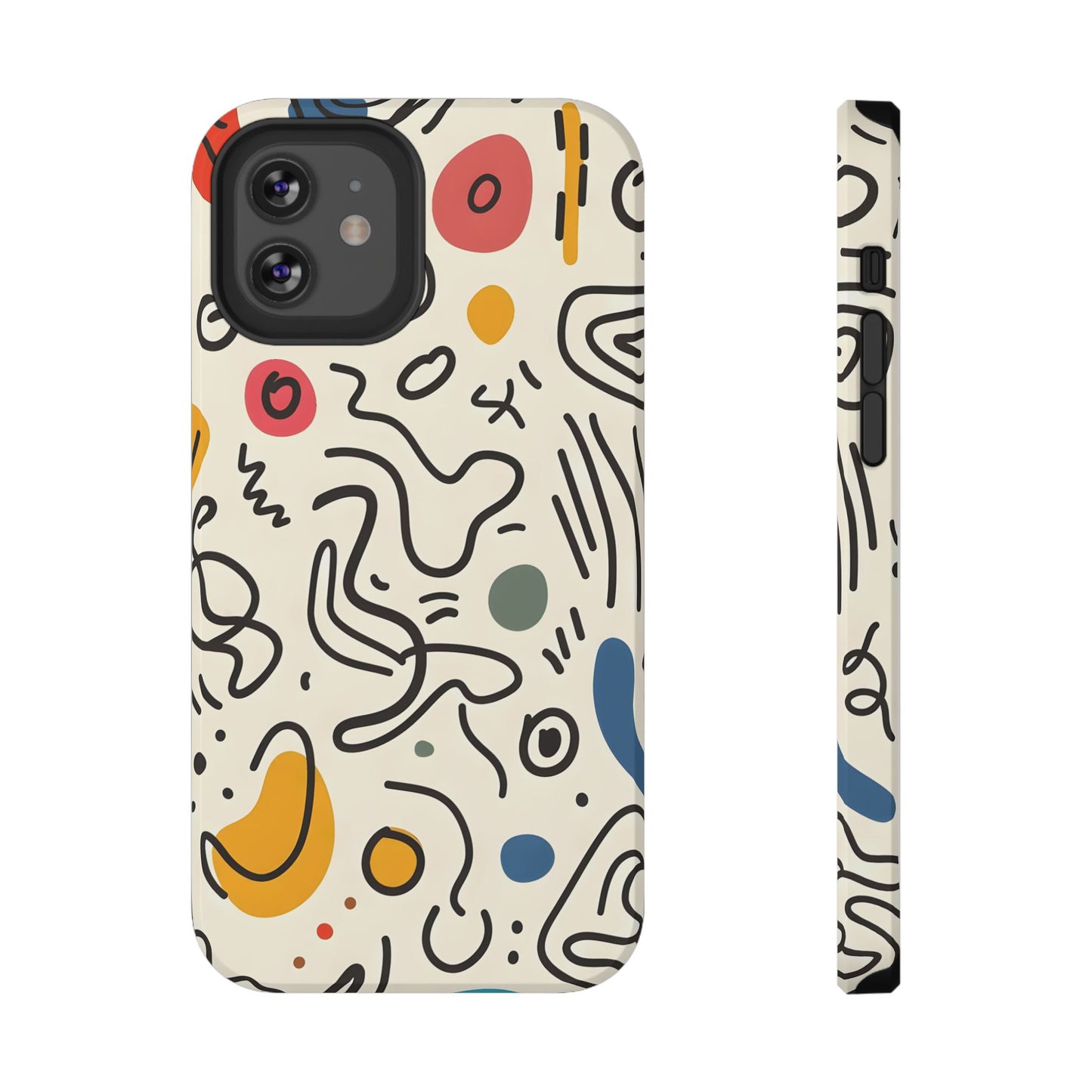 Abstract Doodle Art Phone Case – MagSafe Compatible for iPhone & Samsung Galaxy