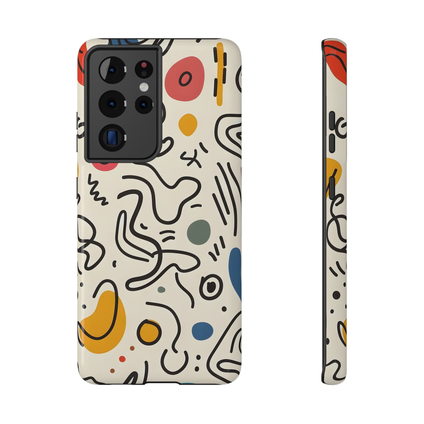 Abstract Doodle Art Phone Case – MagSafe Compatible for iPhone & Samsung Galaxy