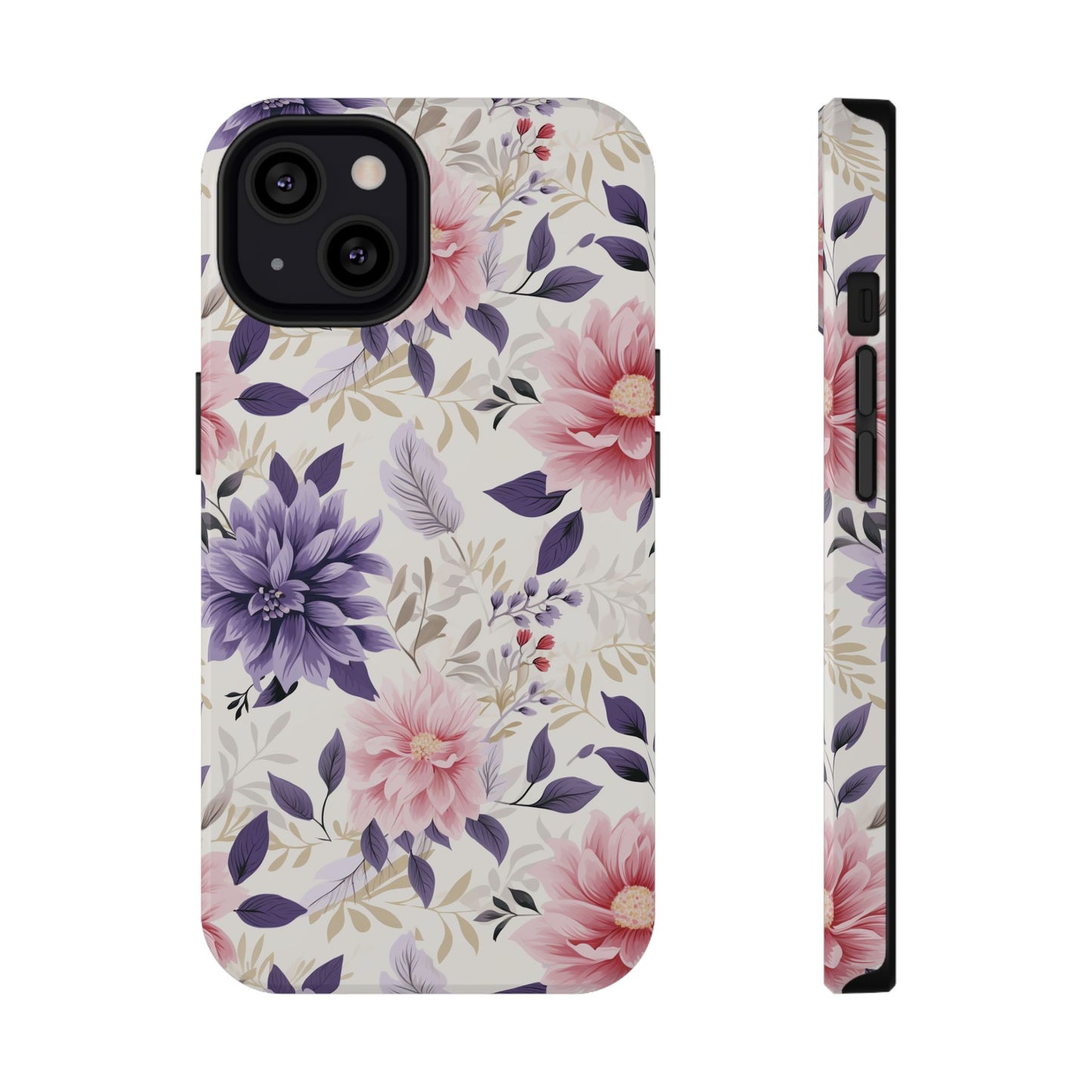 Elegant Vintage Floral Phone Case – MagSafe Compatible for iPhone & Samsung Galaxy