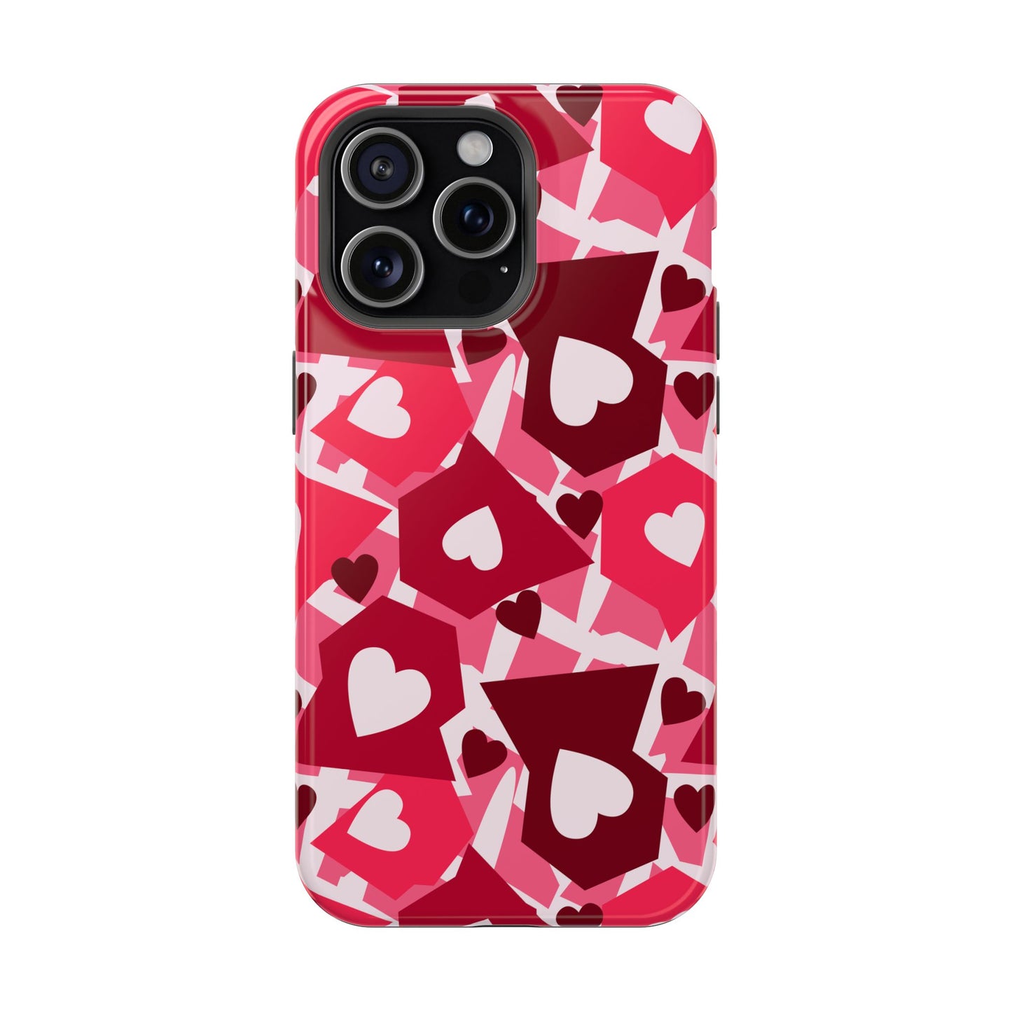 Pink Social Love Icons Phone Case – MagSafe Compatible for iPhone & Samsung Galaxy