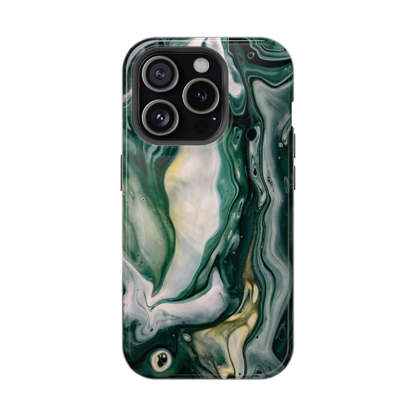 Mystic Forest Marble Swirl Phone Case – MagSafe Compatible for iPhone & Samsung Galaxy