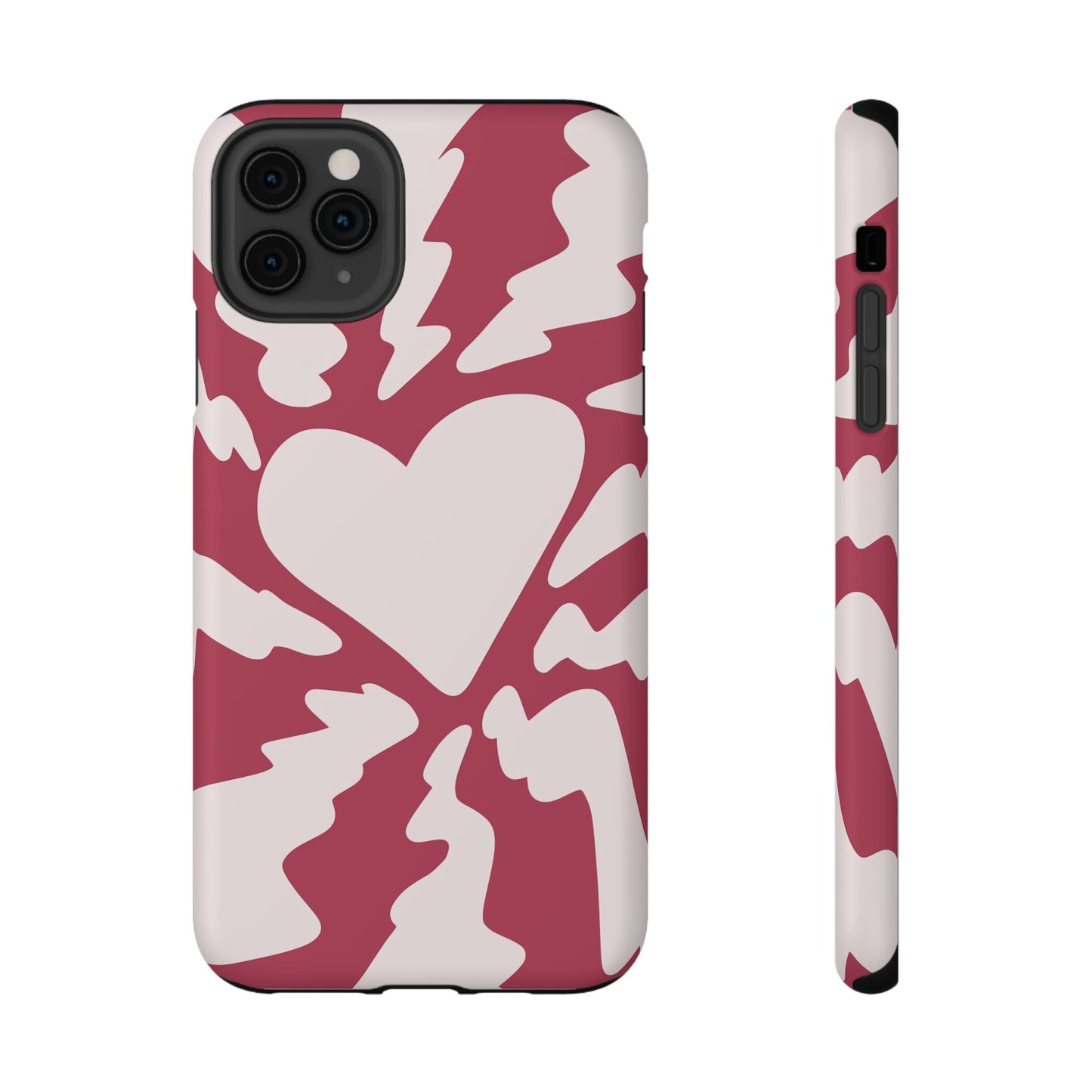 Bold Heartburst Abstract Phone Case – MagSafe Compatible for iPhone & Samsung Galaxy