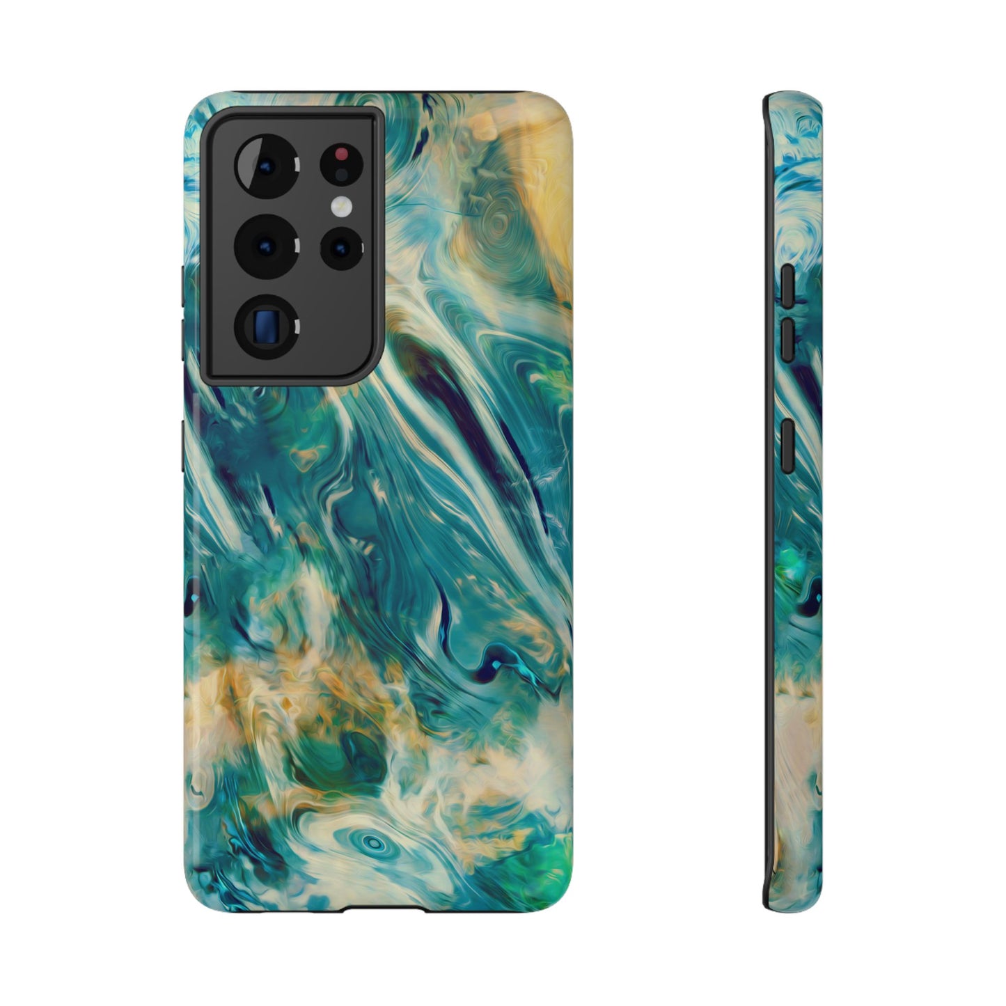 Oceanic Flow Abstract Phone Case – MagSafe Compatible for iPhone & Samsung Galaxy