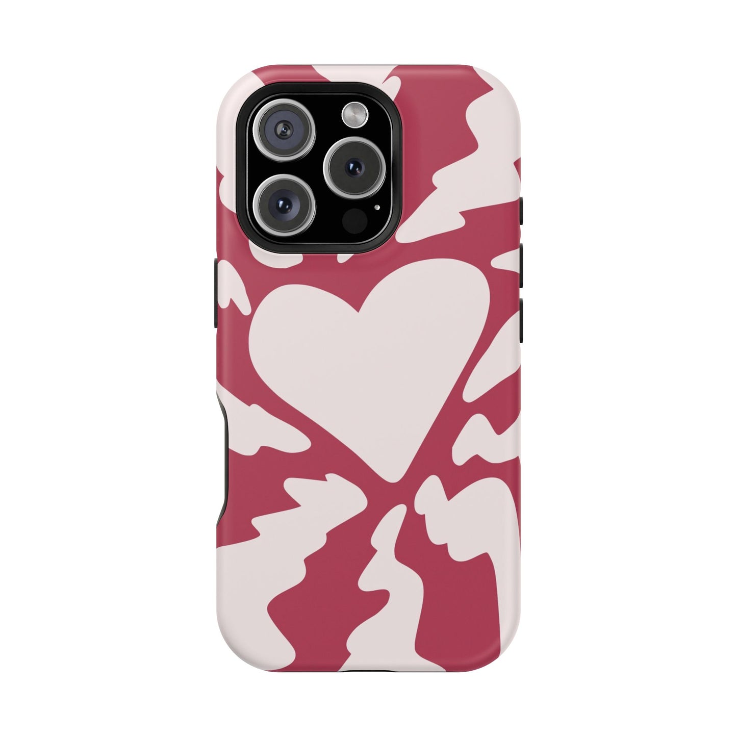 Bold Heartburst Abstract Phone Case – MagSafe Compatible for iPhone & Samsung Galaxy