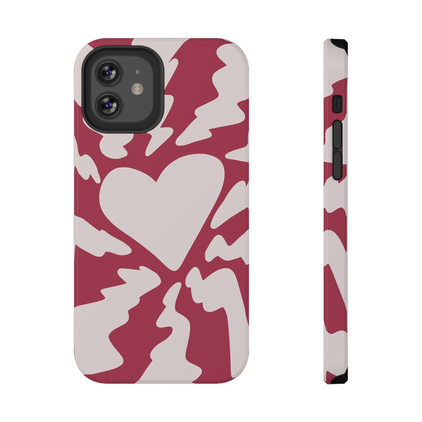 Bold Heartburst Abstract Phone Case – MagSafe Compatible for iPhone & Samsung Galaxy