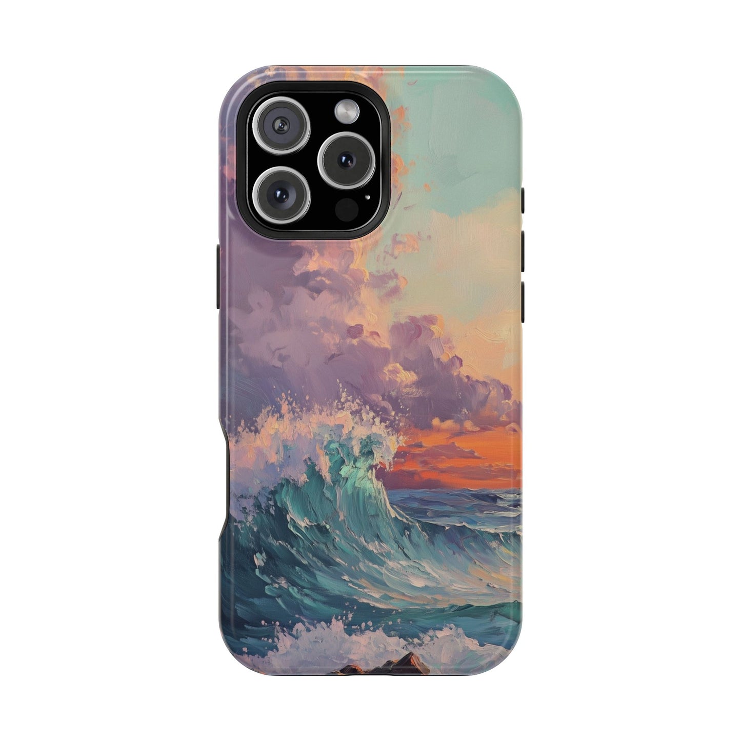Ocean Sunset Waves Phone Case – MagSafe Compatible for iPhone & Samsung Galaxy