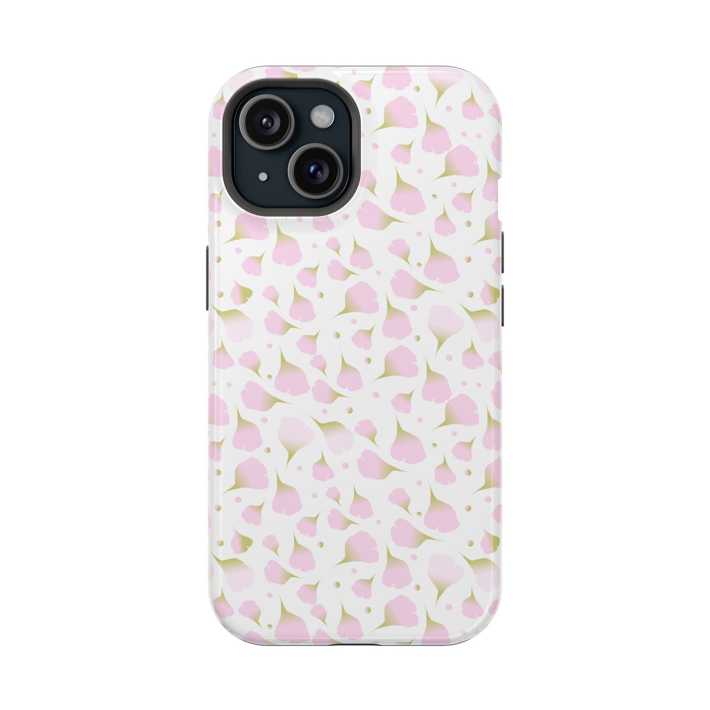 Soft Pink Petal Pattern Phone Case – MagSafe Compatible for iPhone & Samsung Galaxy