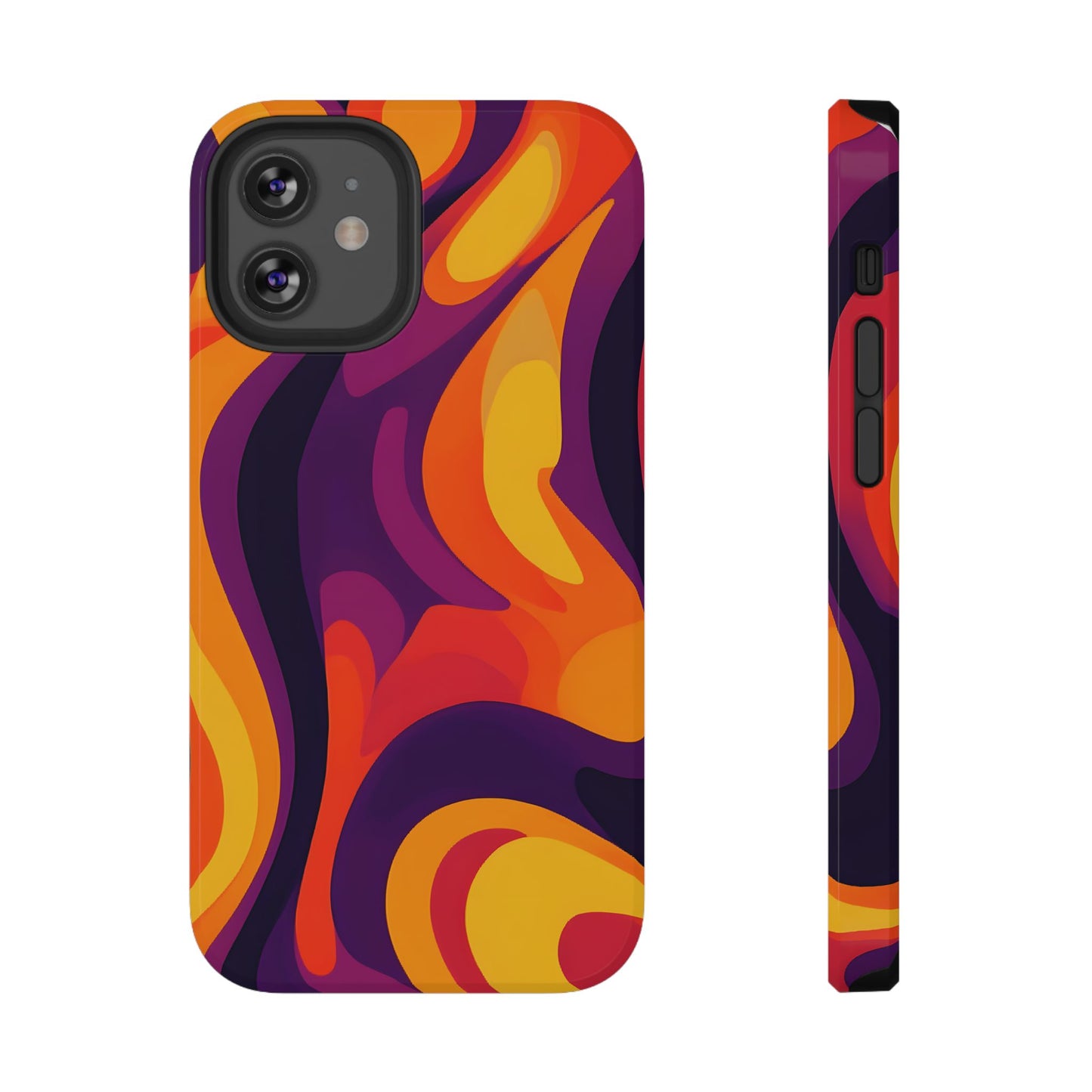 Fiery Abstract Swirls Phone Case – MagSafe Compatible for iPhone & Samsung Galaxy
