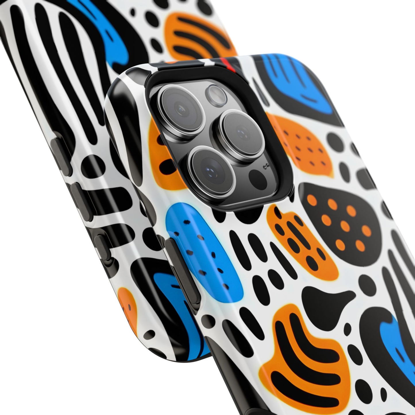 Colorful Abstract Doodle Phone Case – MagSafe Compatible for iPhone & Samsung Galaxy