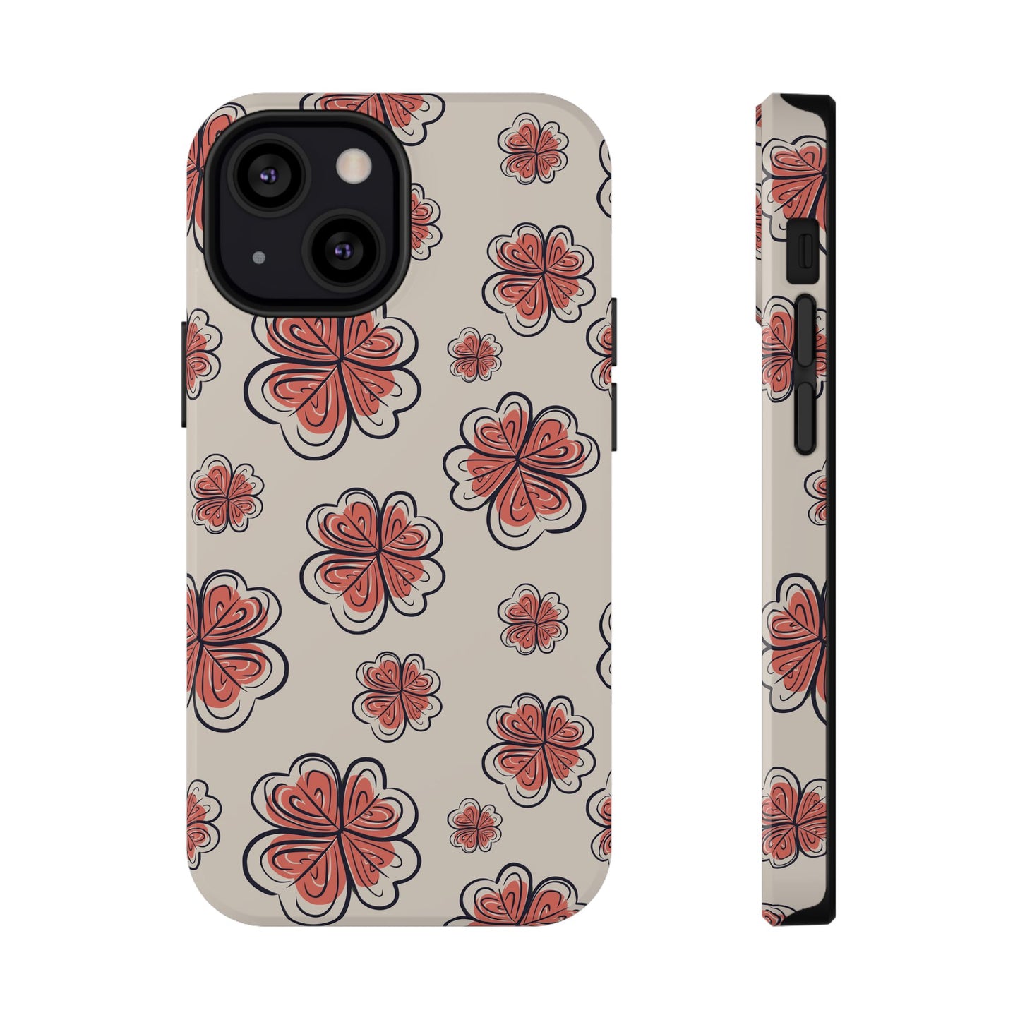 Whimsical Clover Bloom Phone Case – MagSafe Compatible for iPhone & Samsung Galaxy