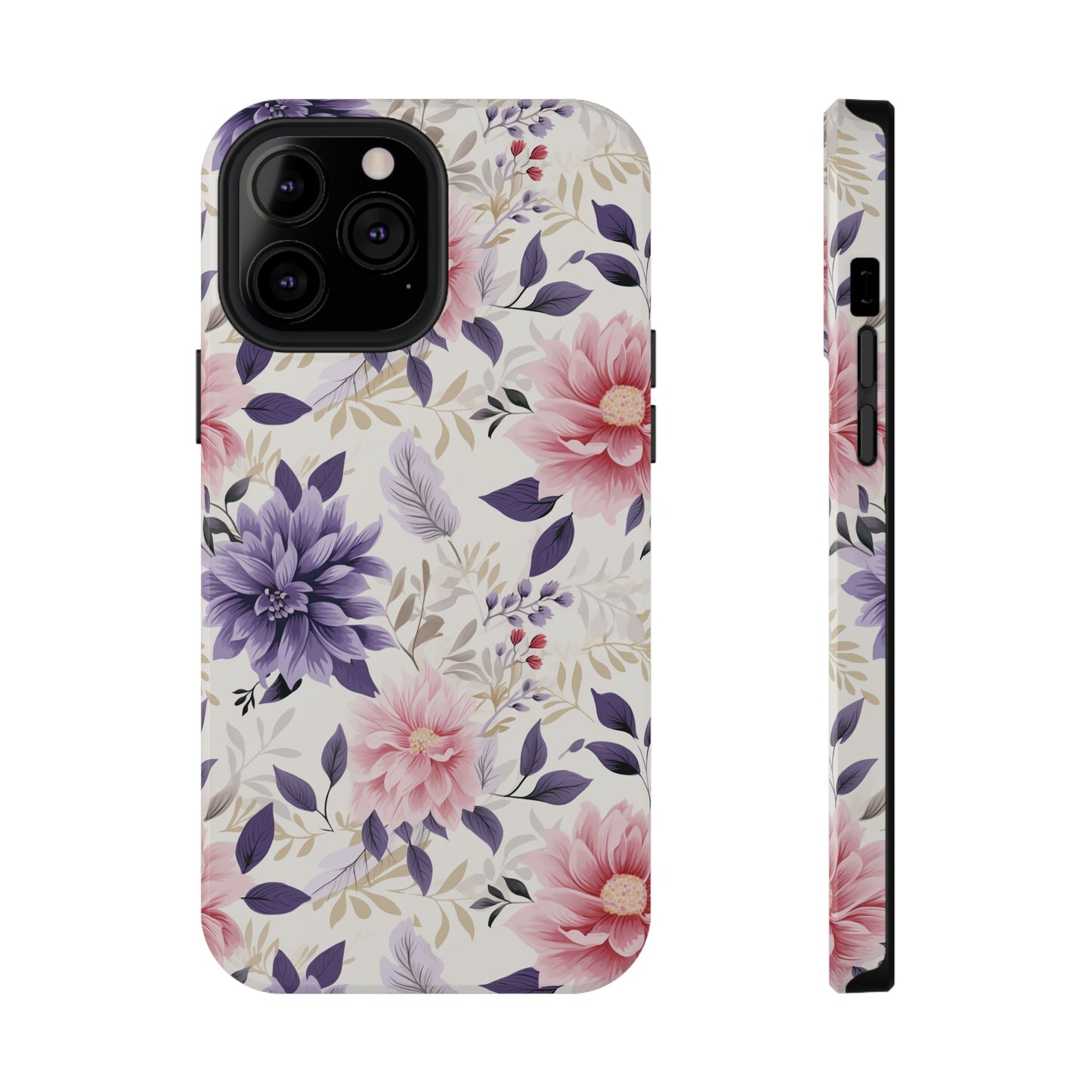 Elegant Vintage Floral Phone Case – MagSafe Compatible for iPhone & Samsung Galaxy