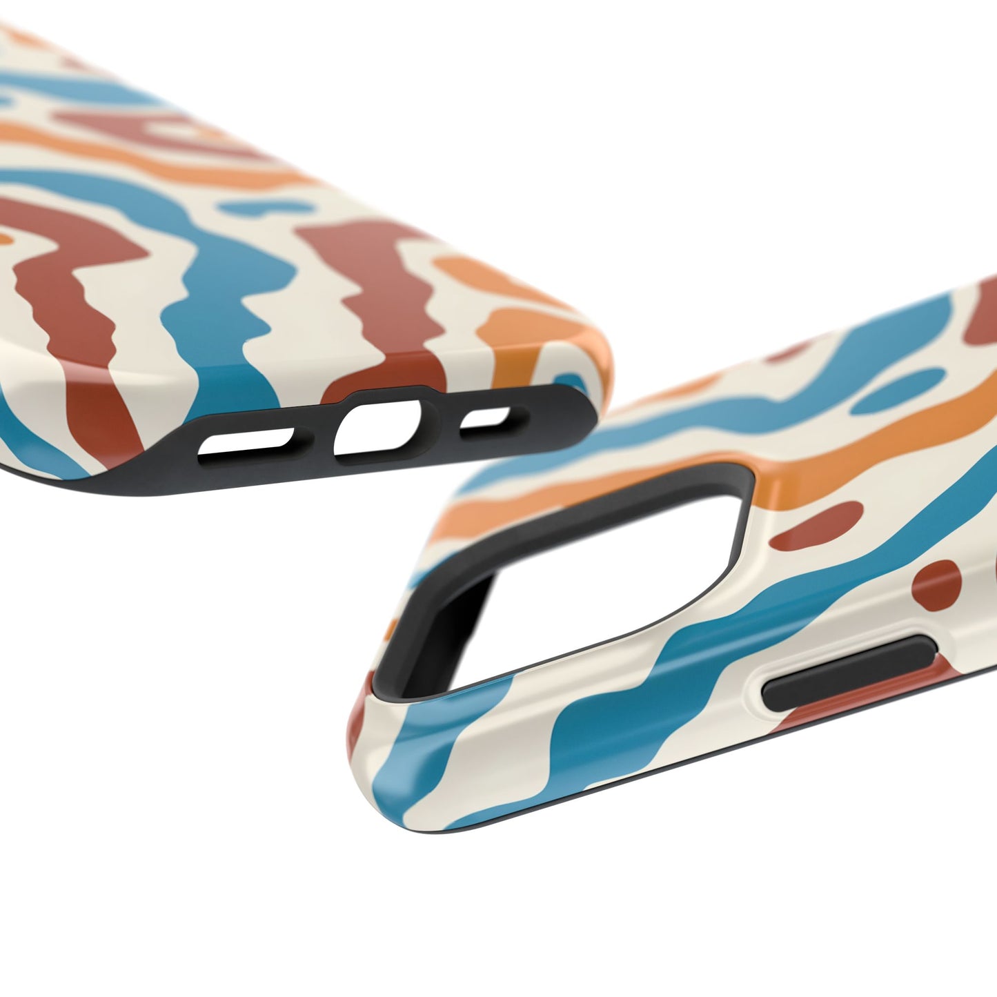 Abstract Retro Wave Phone Case – MagSafe Compatible for iPhone & Samsung Galaxy