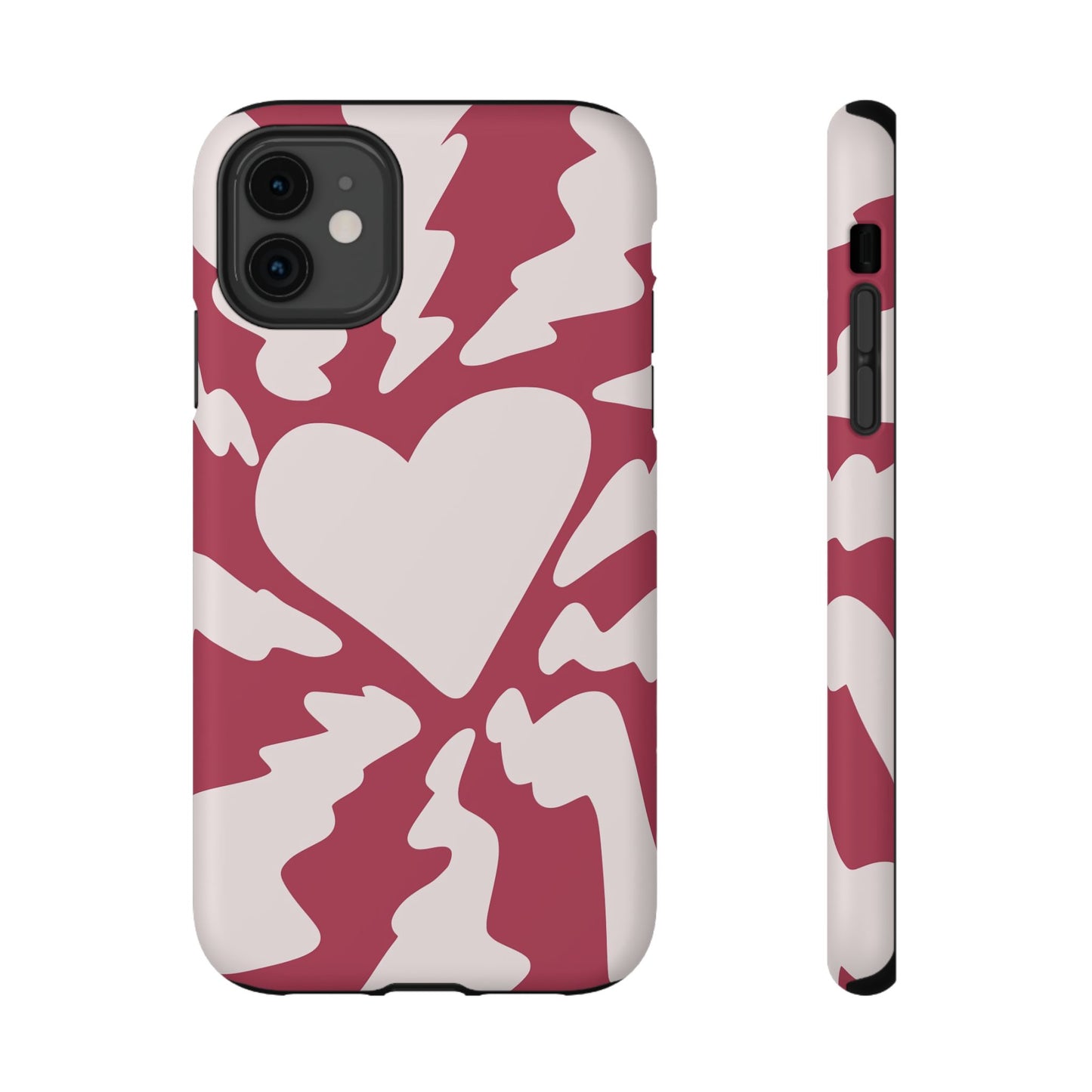 Bold Heartburst Abstract Phone Case – MagSafe Compatible for iPhone & Samsung Galaxy