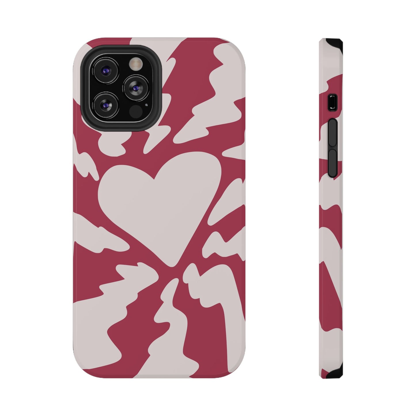 Bold Heartburst Abstract Phone Case – MagSafe Compatible for iPhone & Samsung Galaxy