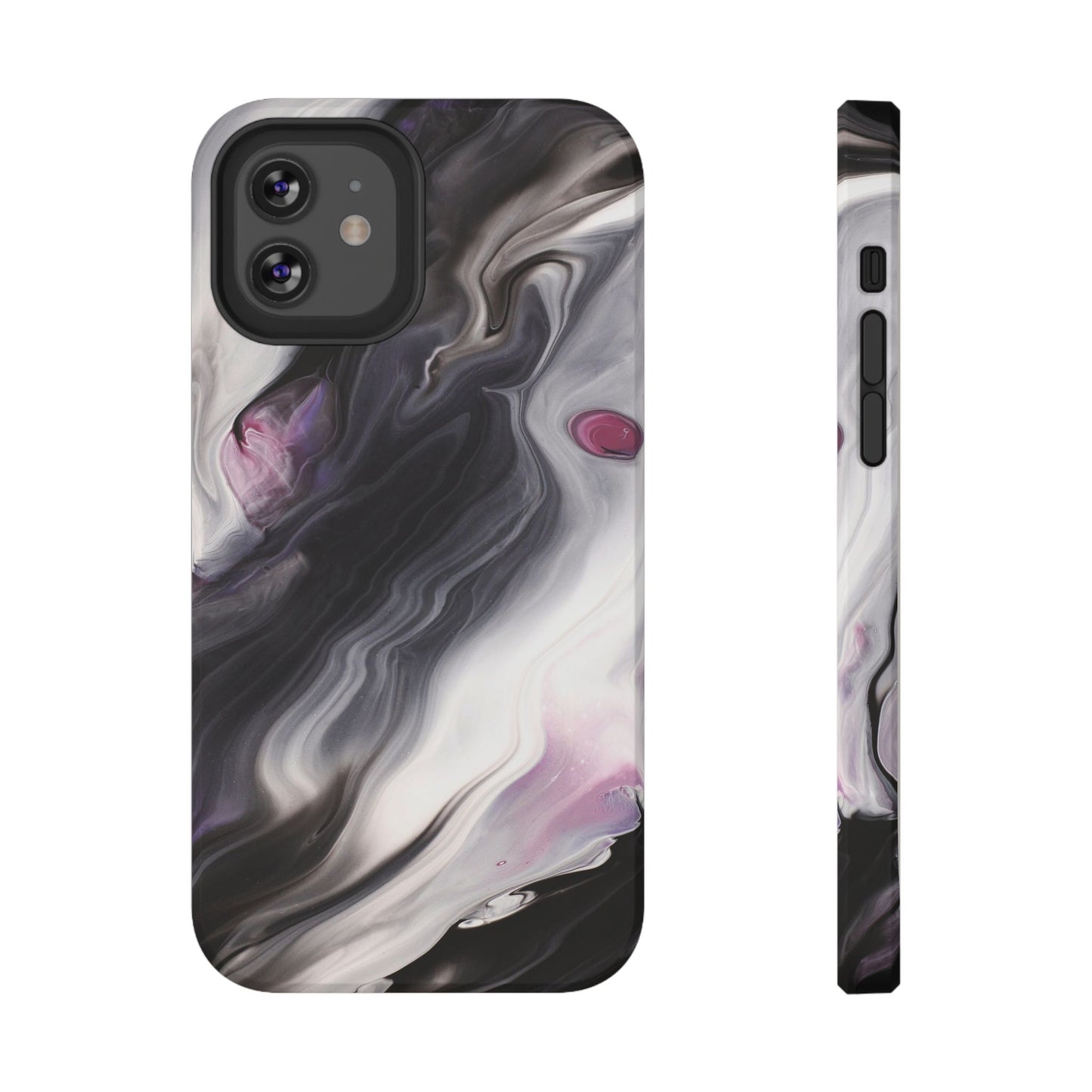 Galaxy Smoke Noir Marble Phone Case – MagSafe Compatible for iPhone & Samsung Galaxy