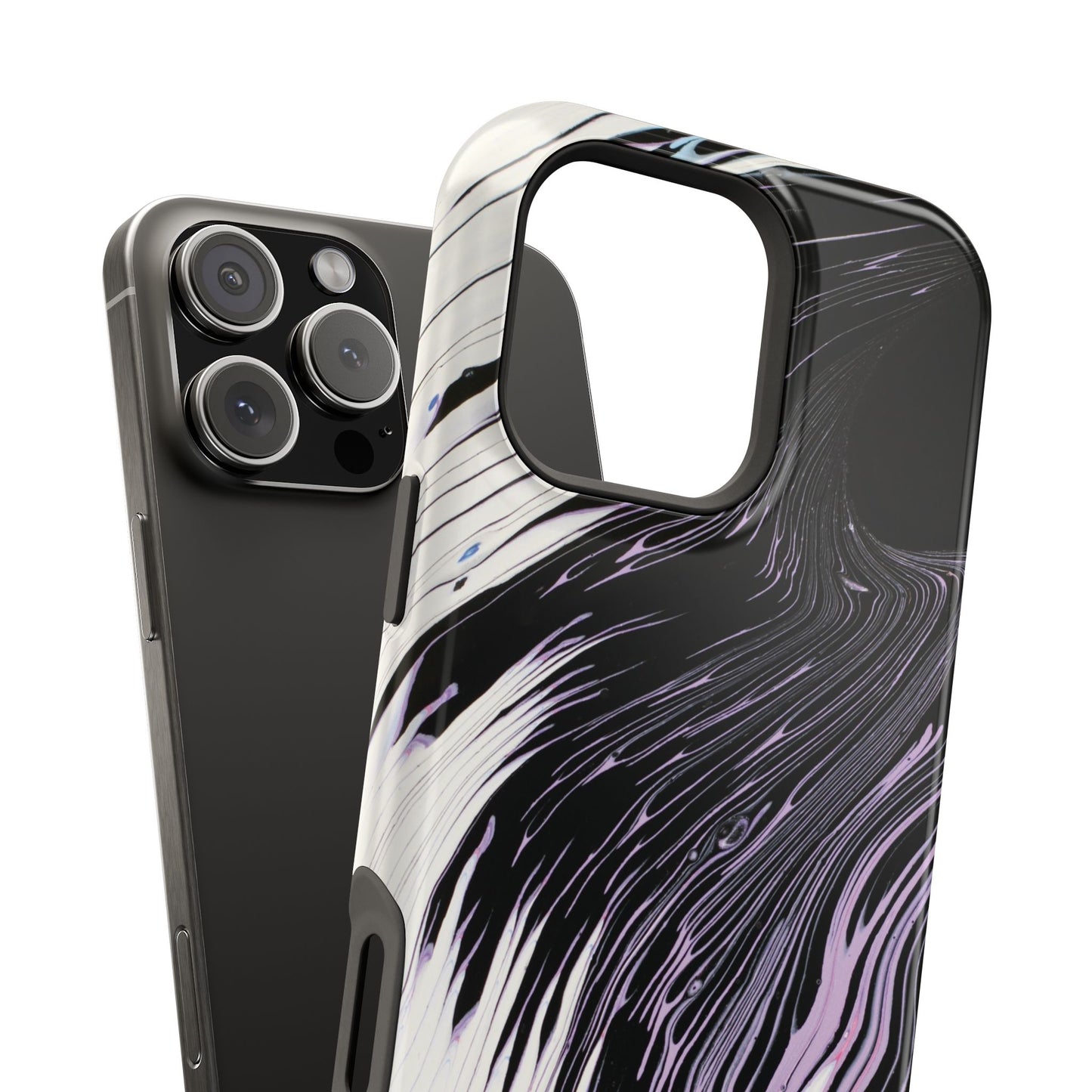 Waves of Ink Abstract Brush Phone Case – MagSafe Compatible for iPhone & Samsung Galaxy