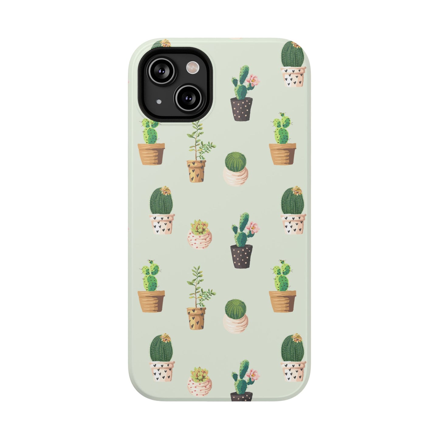 Desert Bloom Cactus Phone Case – Cute Succulent Print, MagSafe Compatible for iPhone & Samsung Galaxy