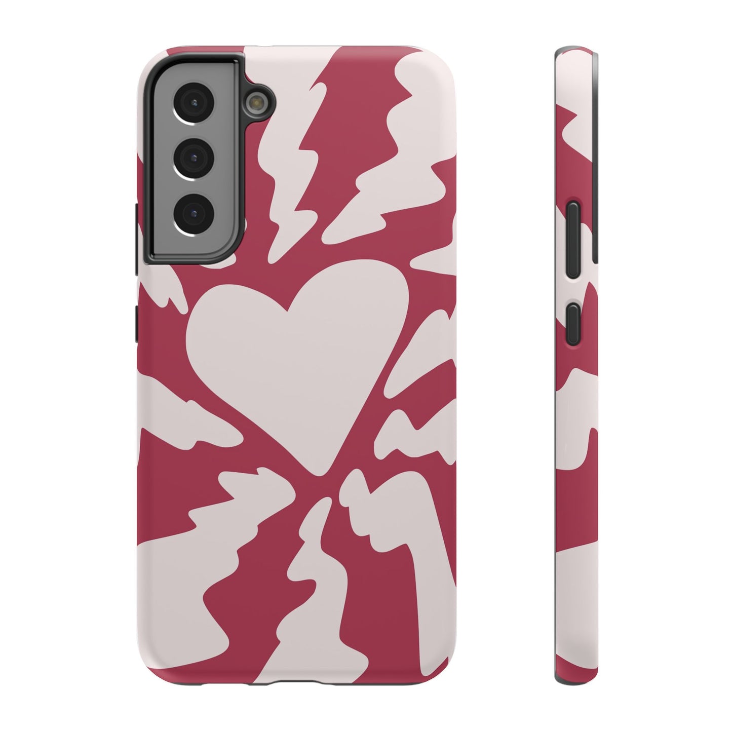 Bold Heartburst Abstract Phone Case – MagSafe Compatible for iPhone & Samsung Galaxy