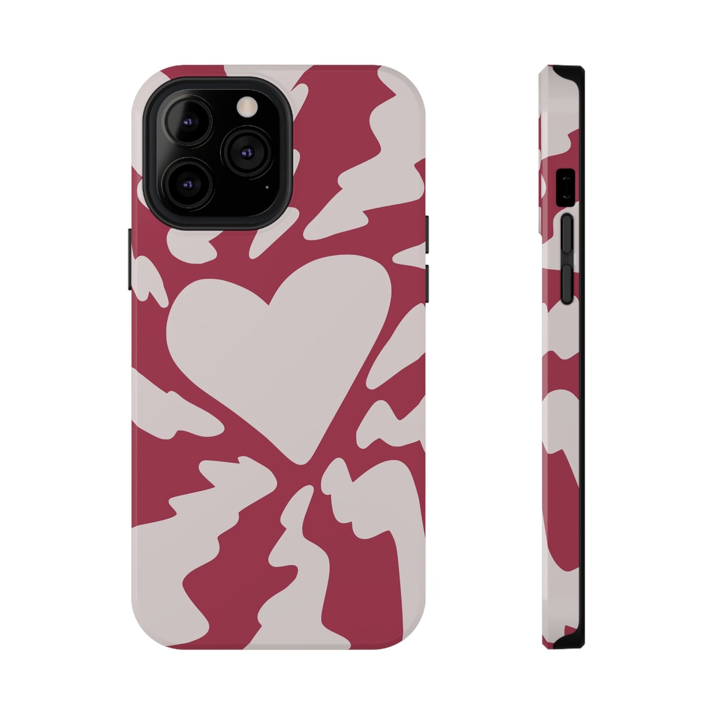 Bold Heartburst Abstract Phone Case – MagSafe Compatible for iPhone & Samsung Galaxy