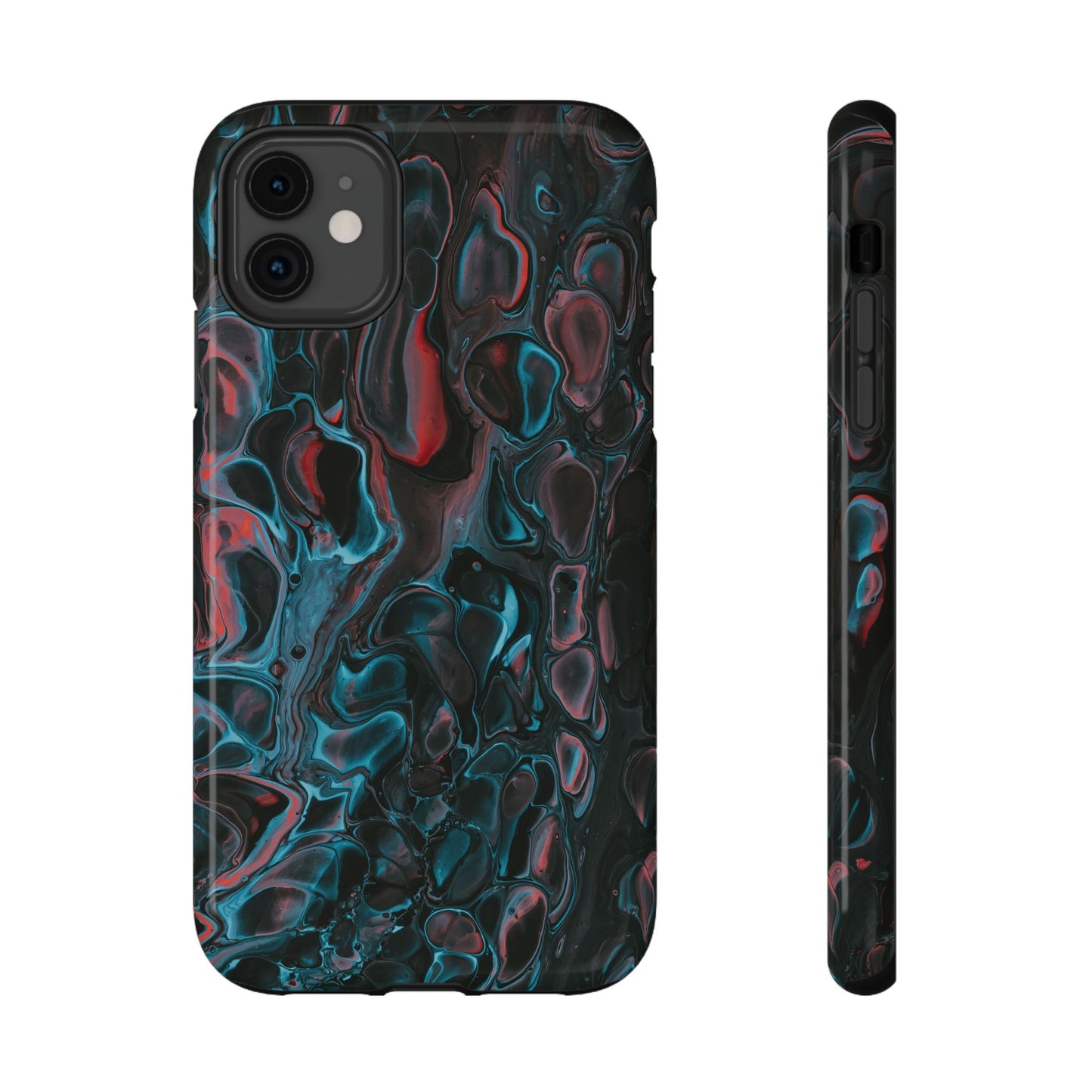 Dark Abyss Iridescent Texture Phone Case – MagSafe Compatible for iPhone & Samsung Galaxy