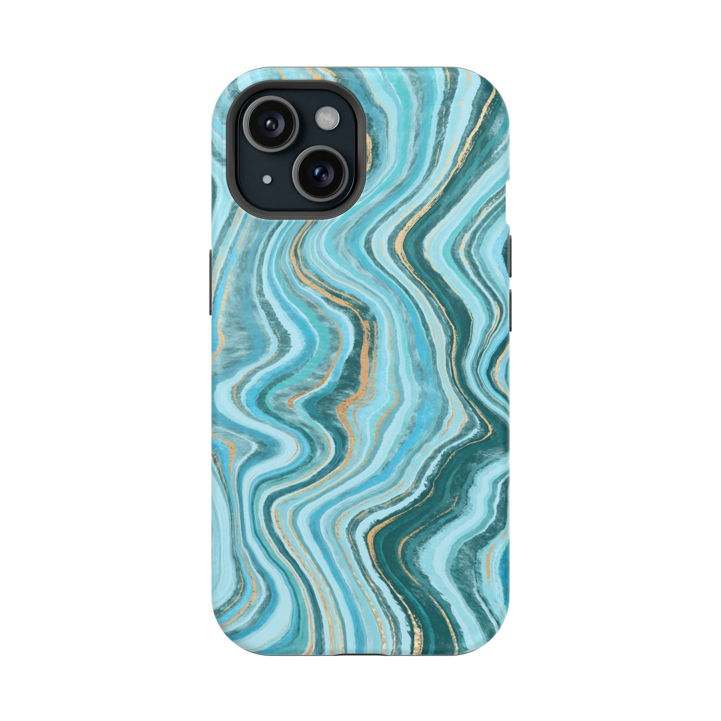 Ocean Agate Swirl Phone Case – MagSafe Compatible for iPhone & Samsung Galaxy